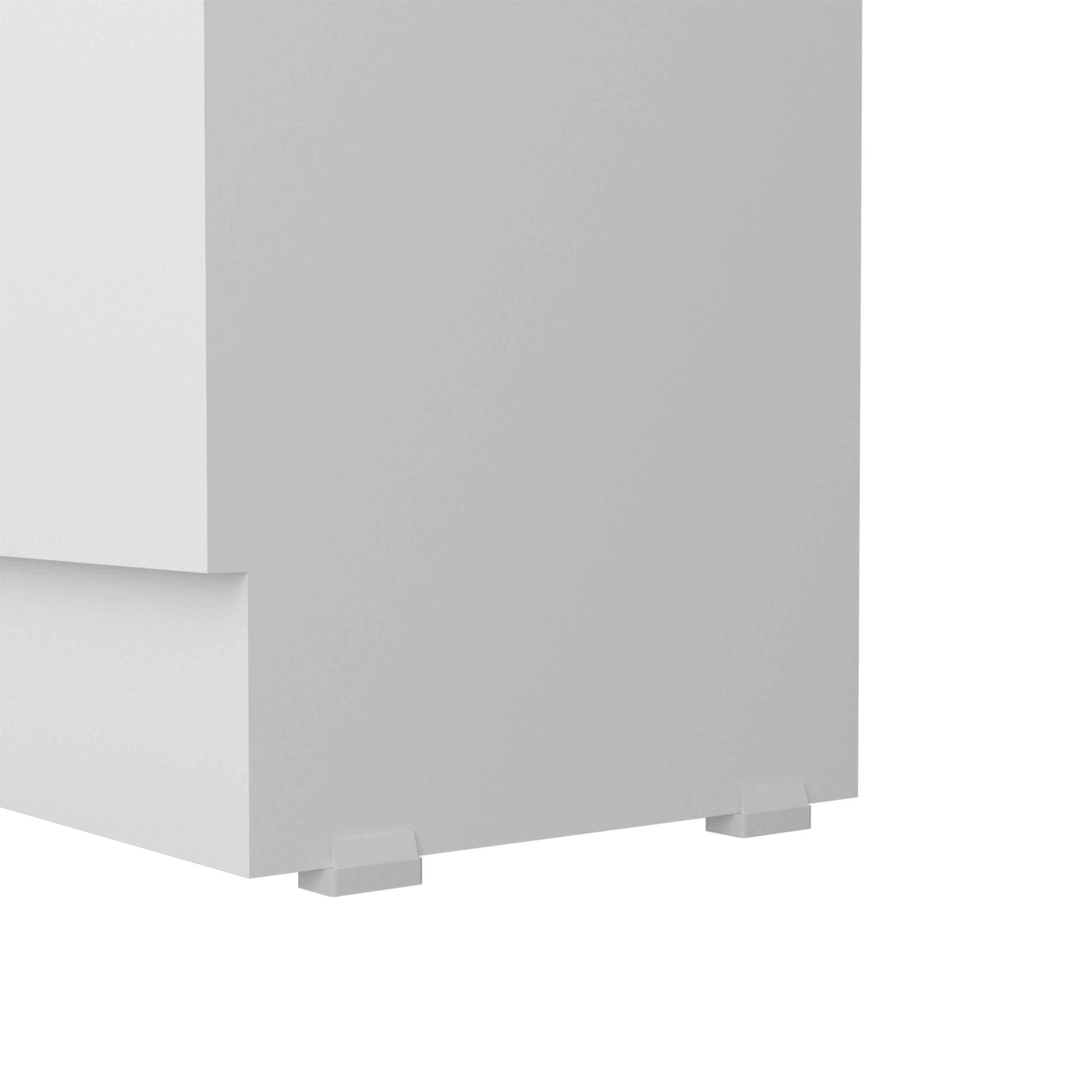 Dakari Multistorage Double Door Cabinet with 5 Internal Shelves, White