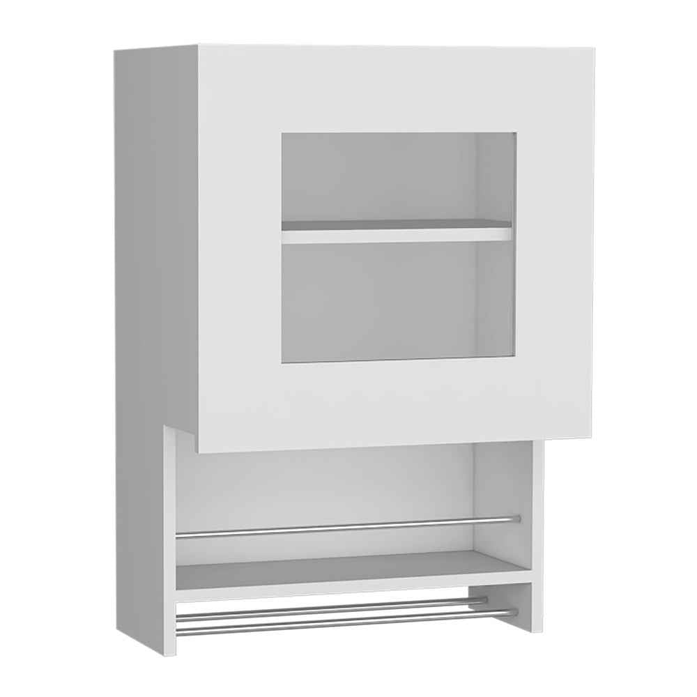 Ithaca Kitchen Wall Cabinet with Towel and Spice Rack, White