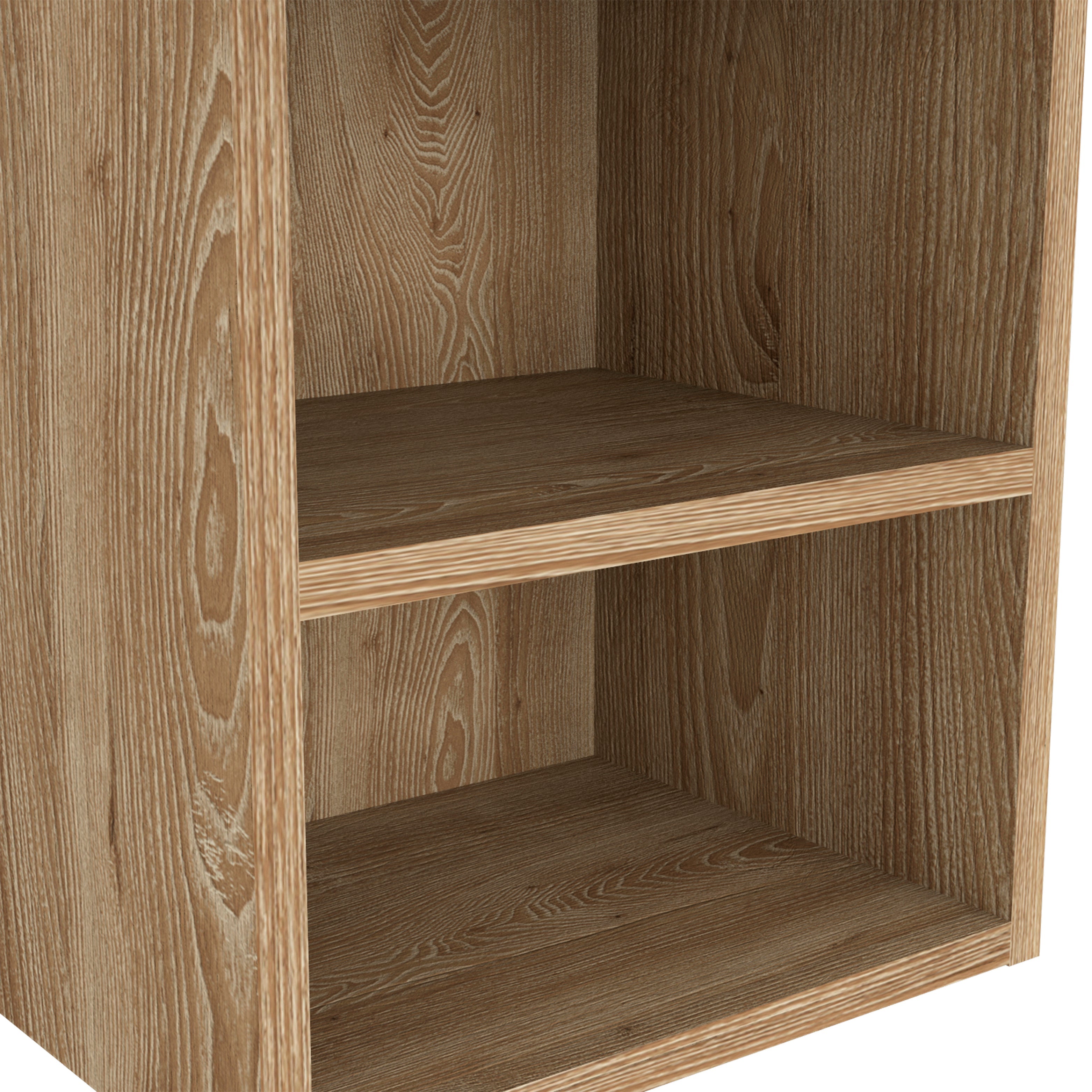 Savona Medicine Single Door Cabinet with Two Interior Shelves and Two External Shelves, Light Oak - Luciddepo