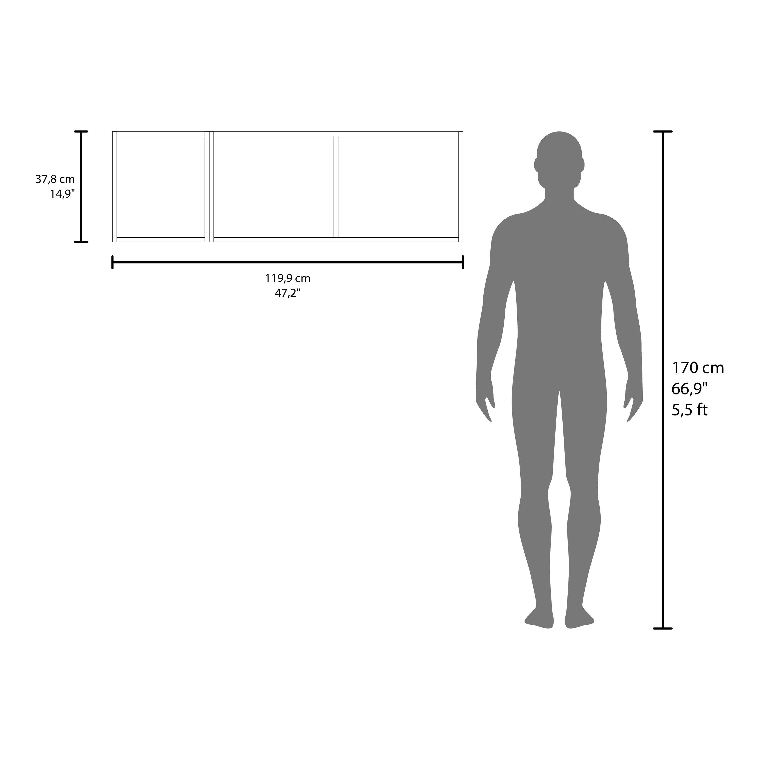 Rockwood Wall Shelf with 1 Door and 3 Shelves, Smokey Gray - Luciddepo