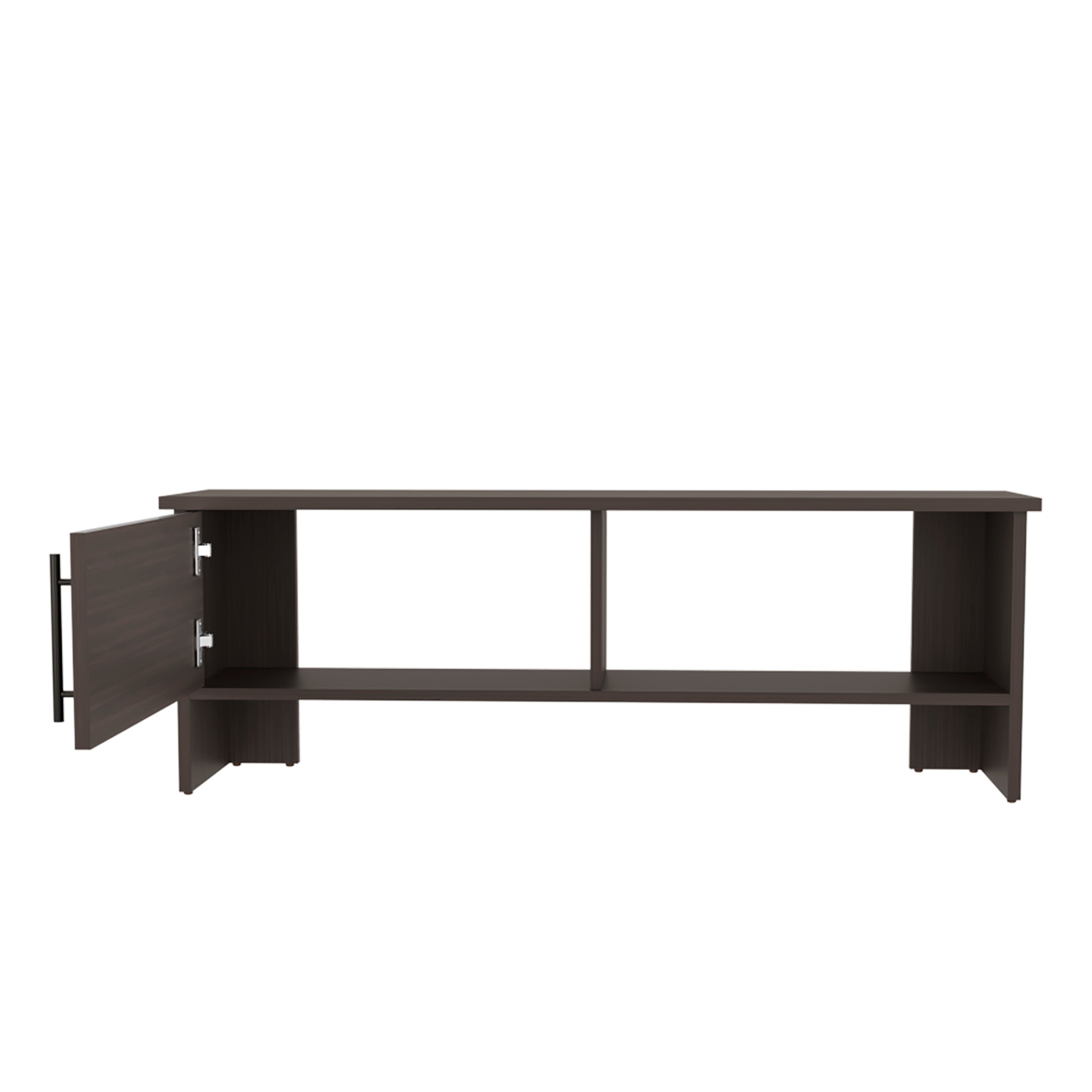 Trenton TV Stand, 1 Door, 1 Shelf, Dark Oak - Luciddepo