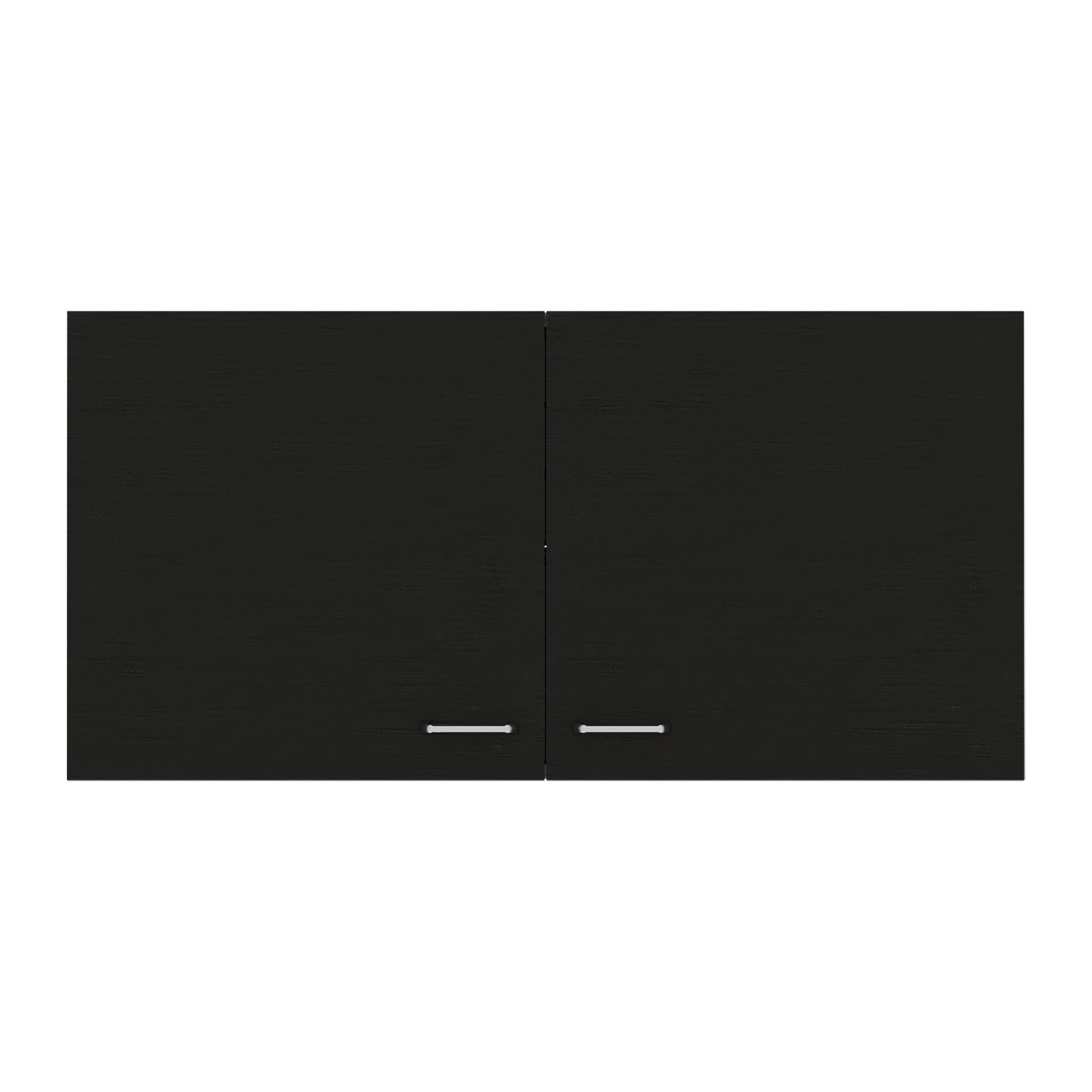 DEPOT E-SHOP Salento Wall Double Door Cabinet with Two Shelves, Carbon Espresso/White - Luciddepo