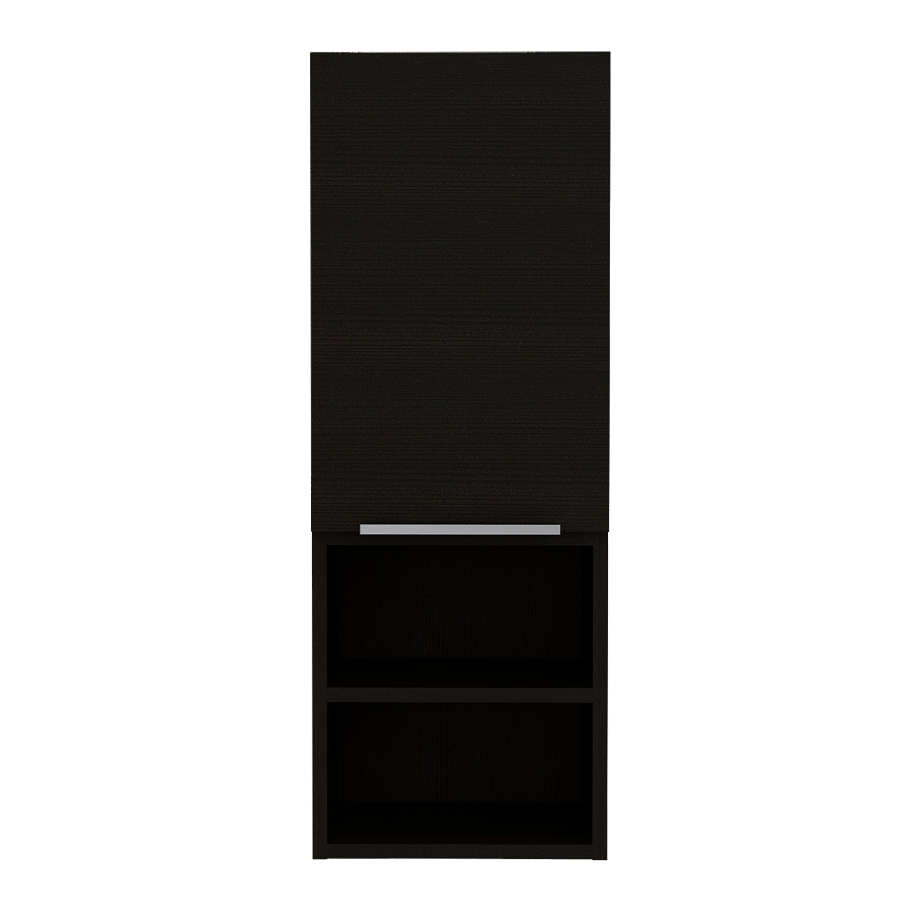 Savona Medicine Single Door Cabinet, Two External Shelves, Two Interior Shelves, Black - Luciddepo