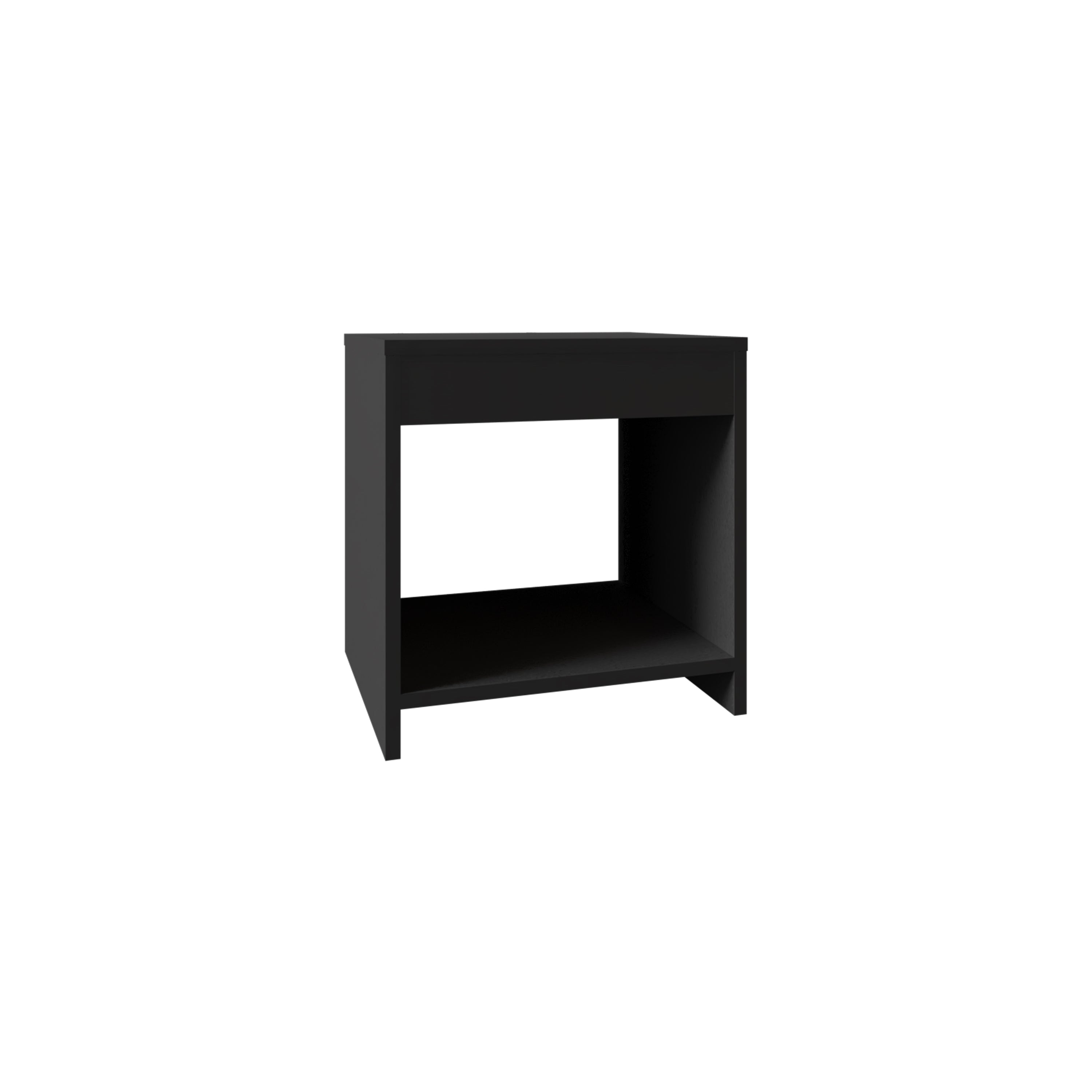 Night Table 1 spacious Shelf, Black - Luciddepo
