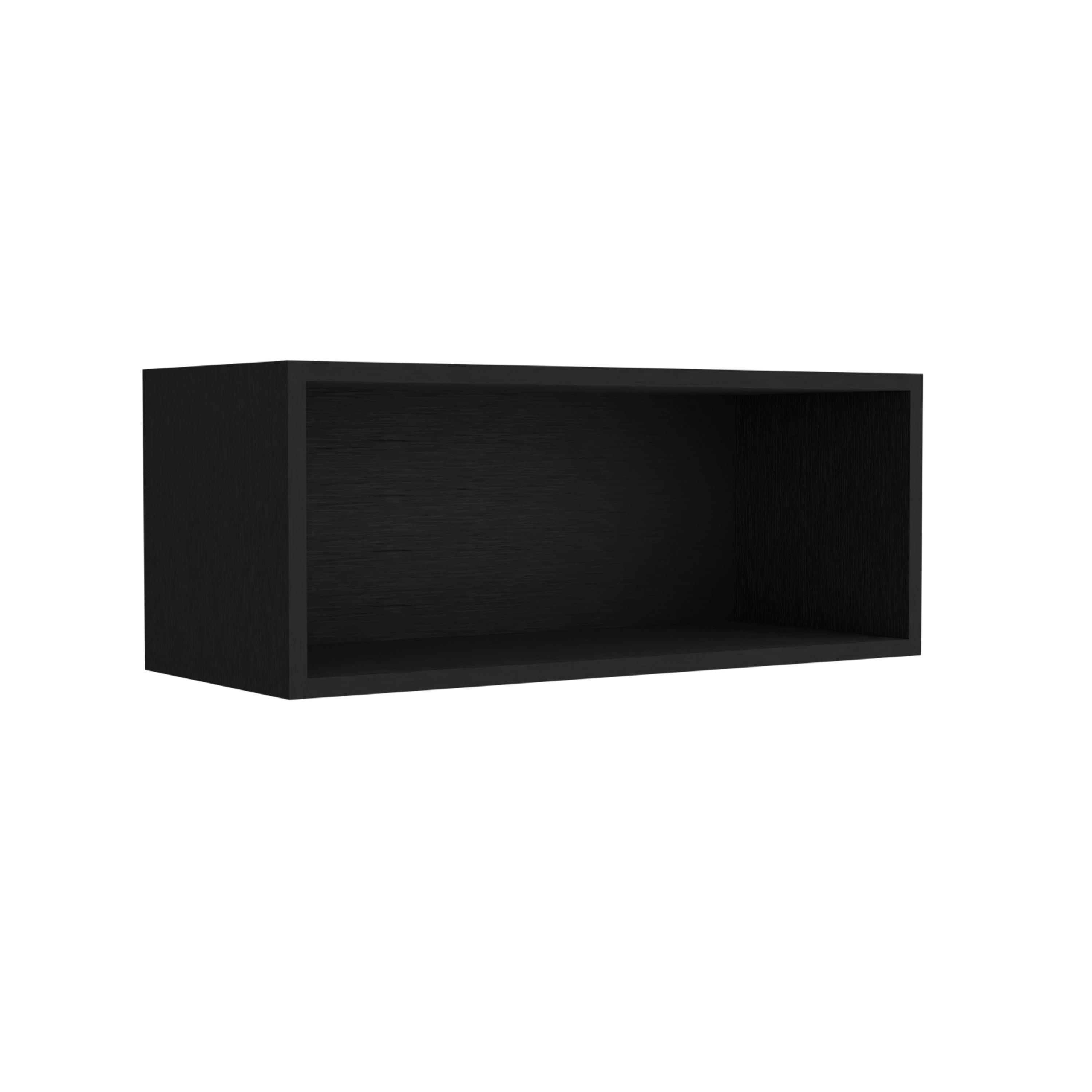 Ayden Wall Cabinet, 1 Spacious Shelf, Black - Luciddepo