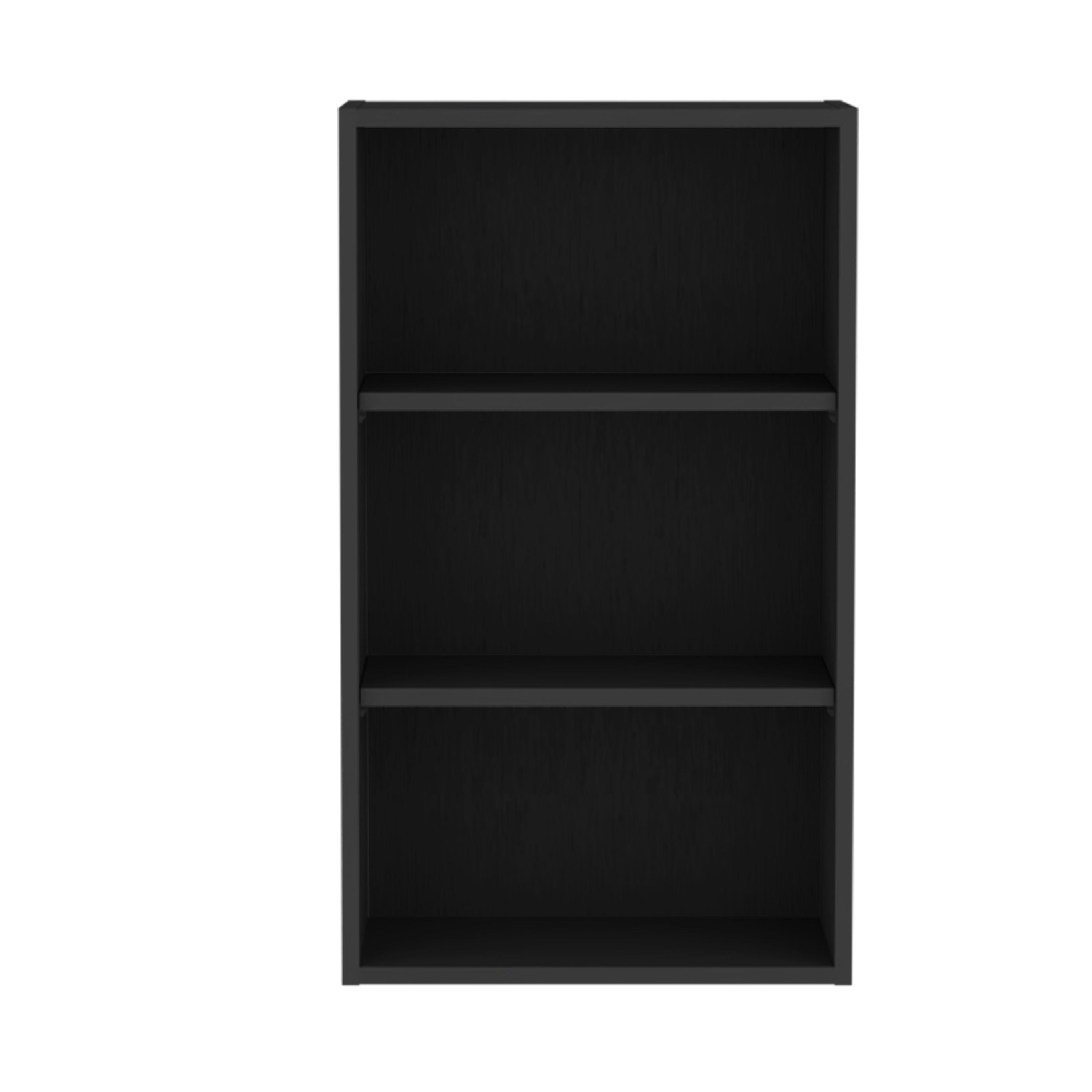 Kaltag Wall Cabinet, 3 shelves, Black - Luciddepo