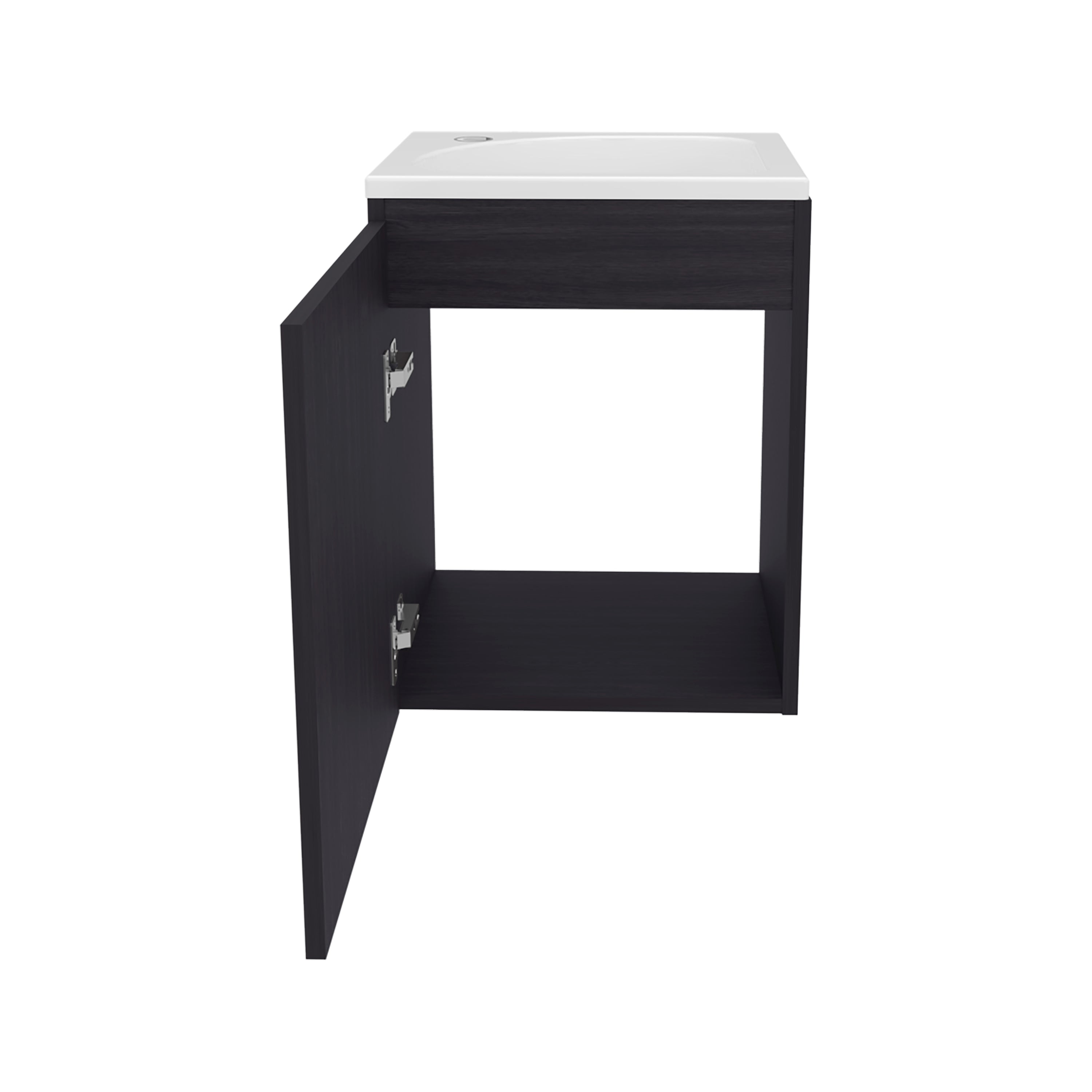 Bothell Bathroom Vanity, 1 Door, Black Wengue - Luciddepo