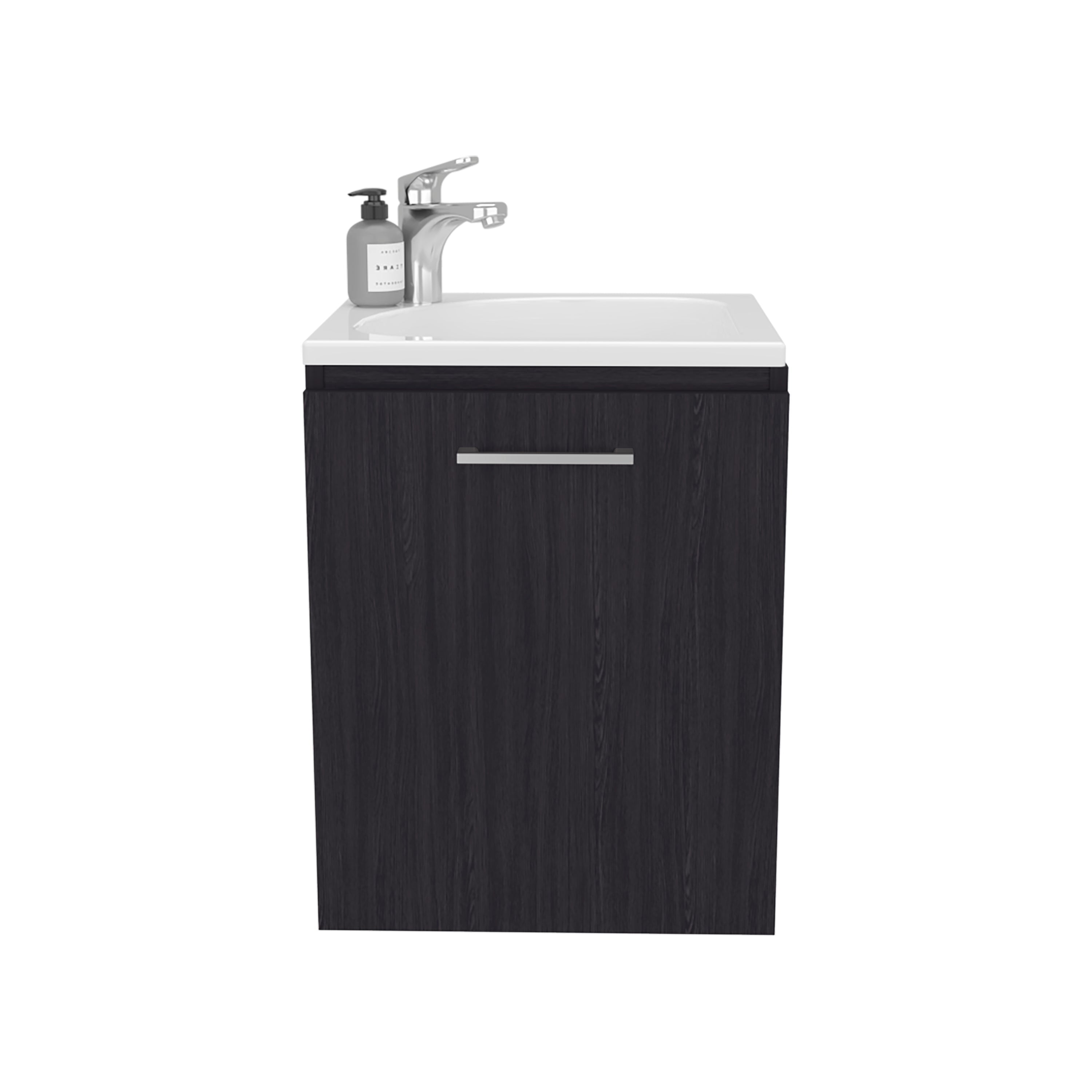 Bothell Bathroom Vanity, 1 Door, Black Wengue - Luciddepo