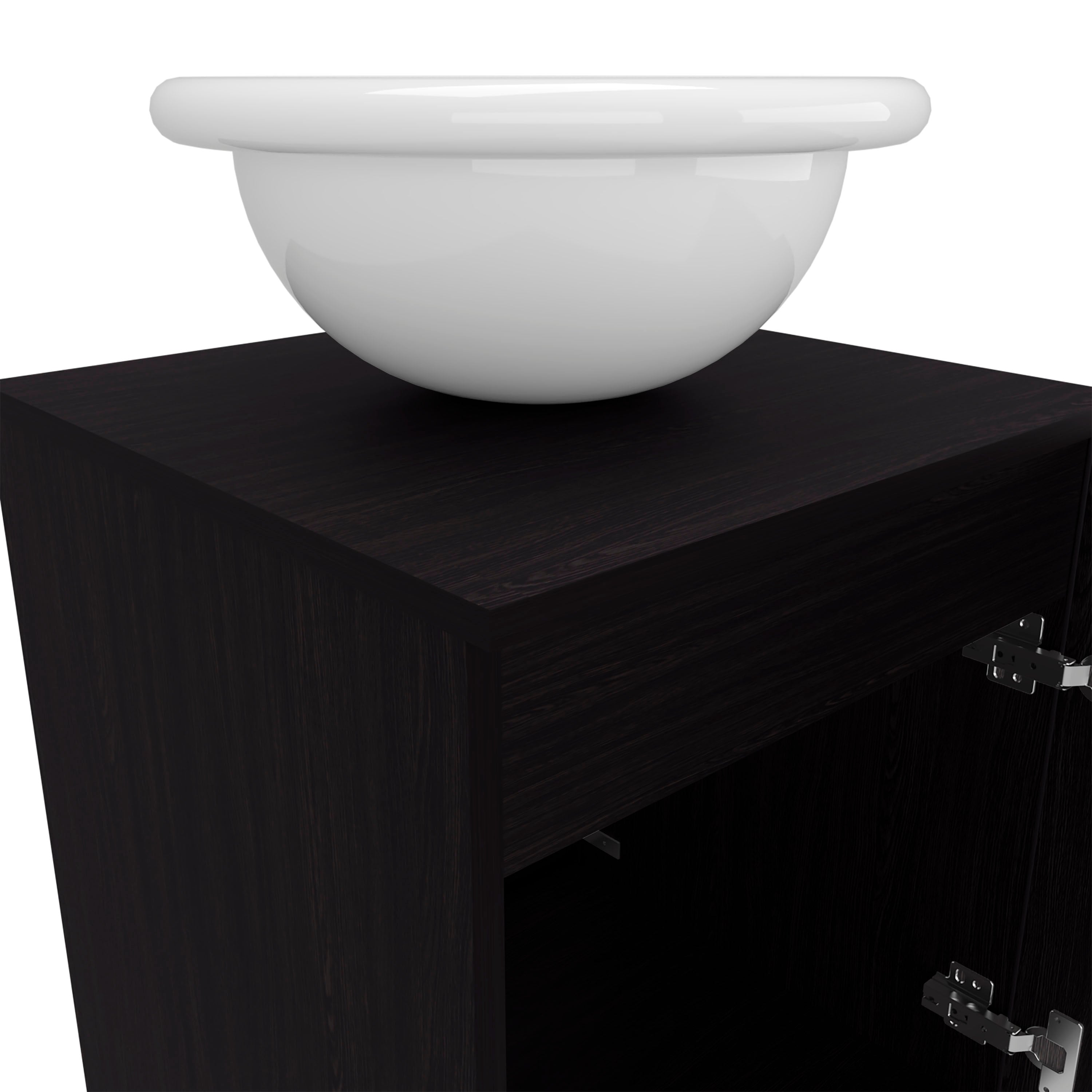 Bellevue Bathroom Vanity, 1 Door, Black Wengue - Luciddepo
