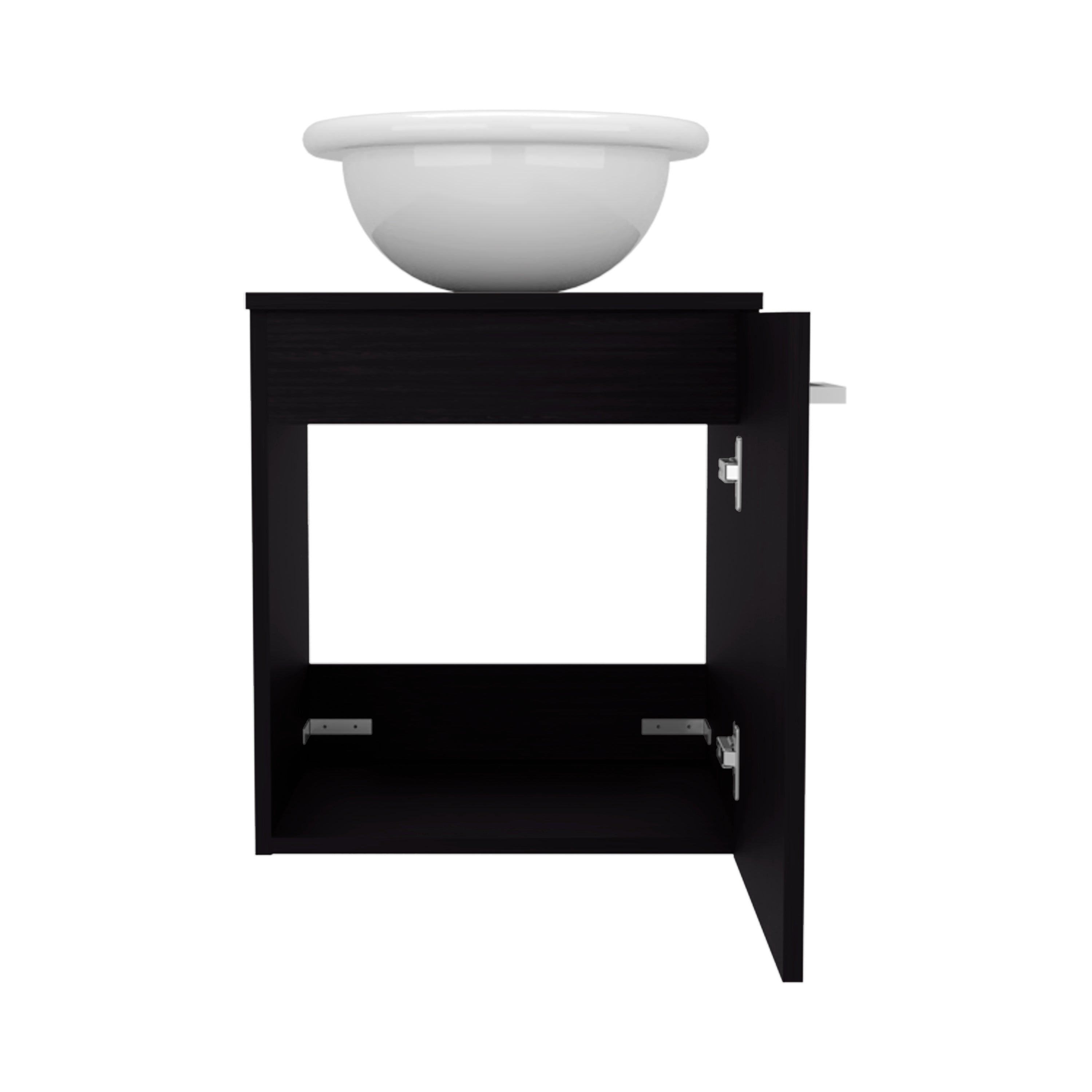 Bellevue Bathroom Vanity, 1 Door, Black Wengue - Luciddepo