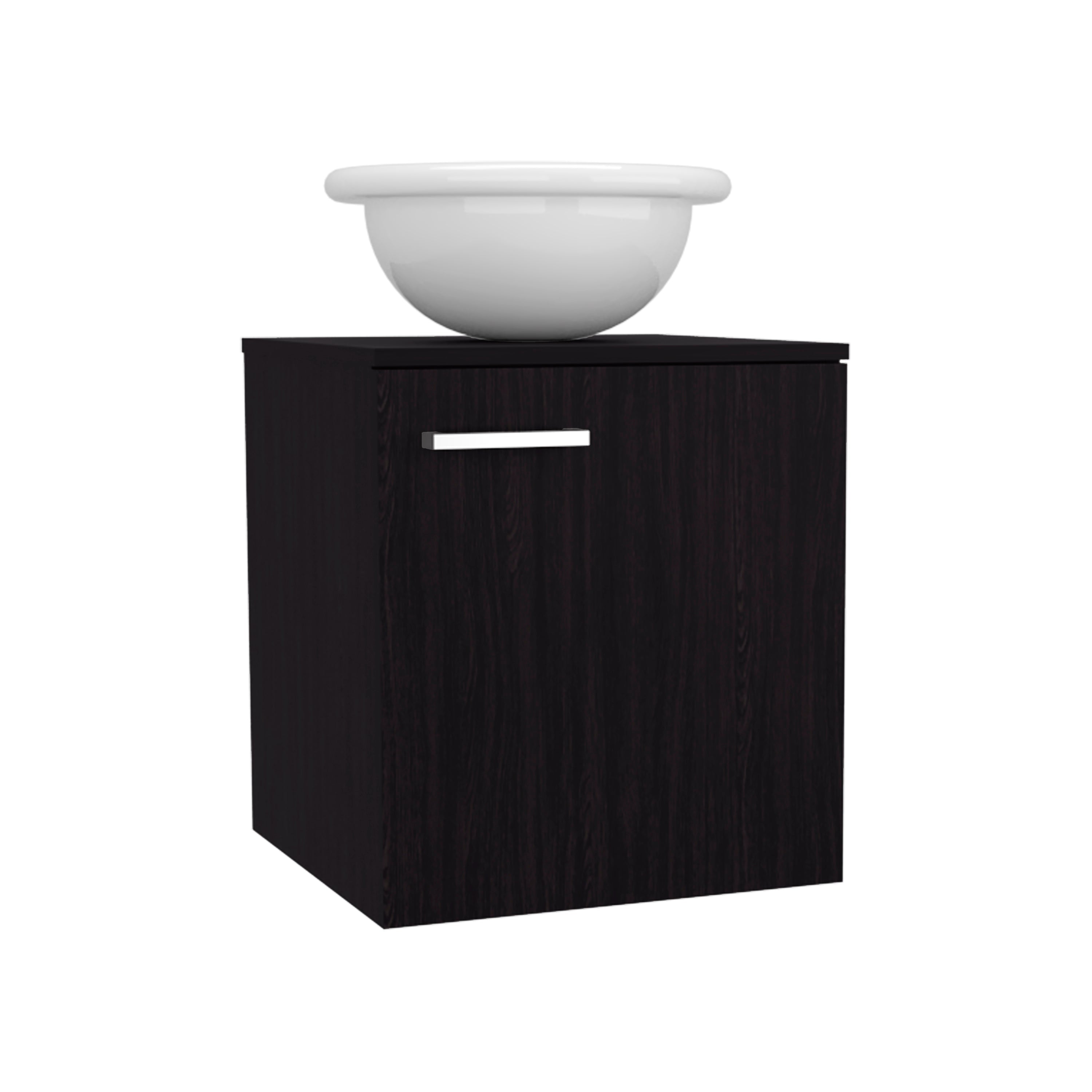 Bellevue Bathroom Vanity, 1 Door, Black Wengue - Luciddepo