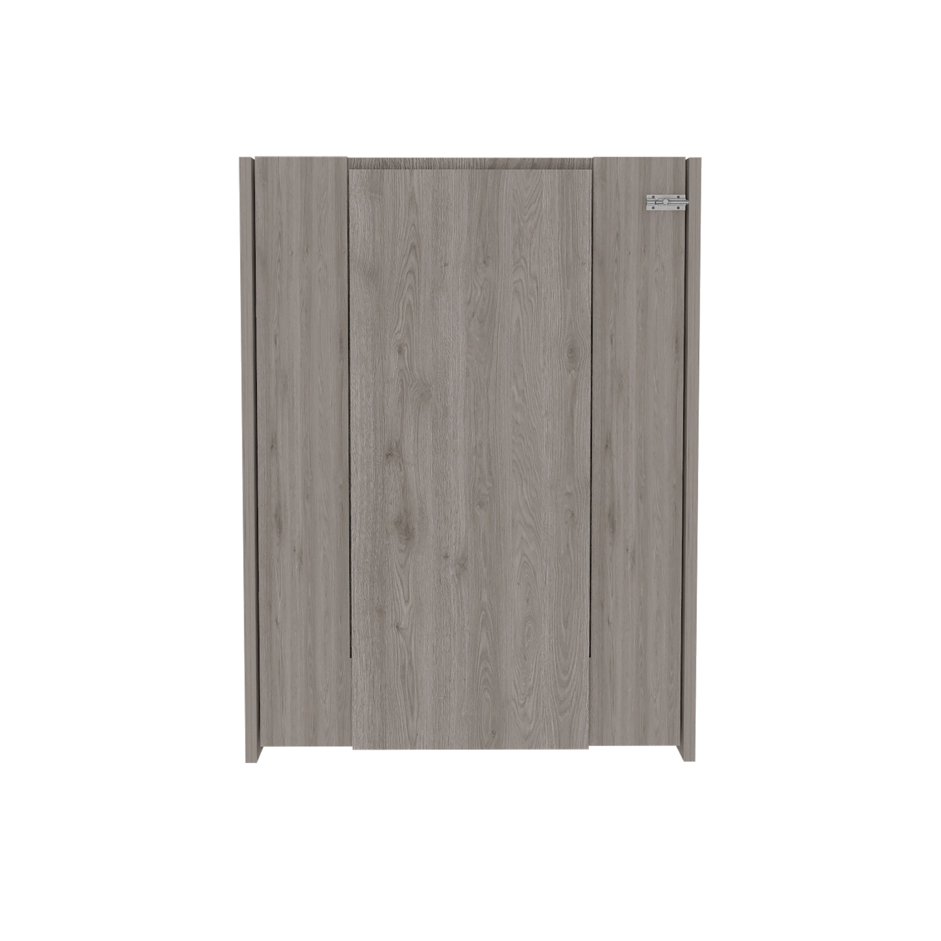 Toscana Wall Foldable Table with Multiple Shelves, Light Gray - Luciddepo