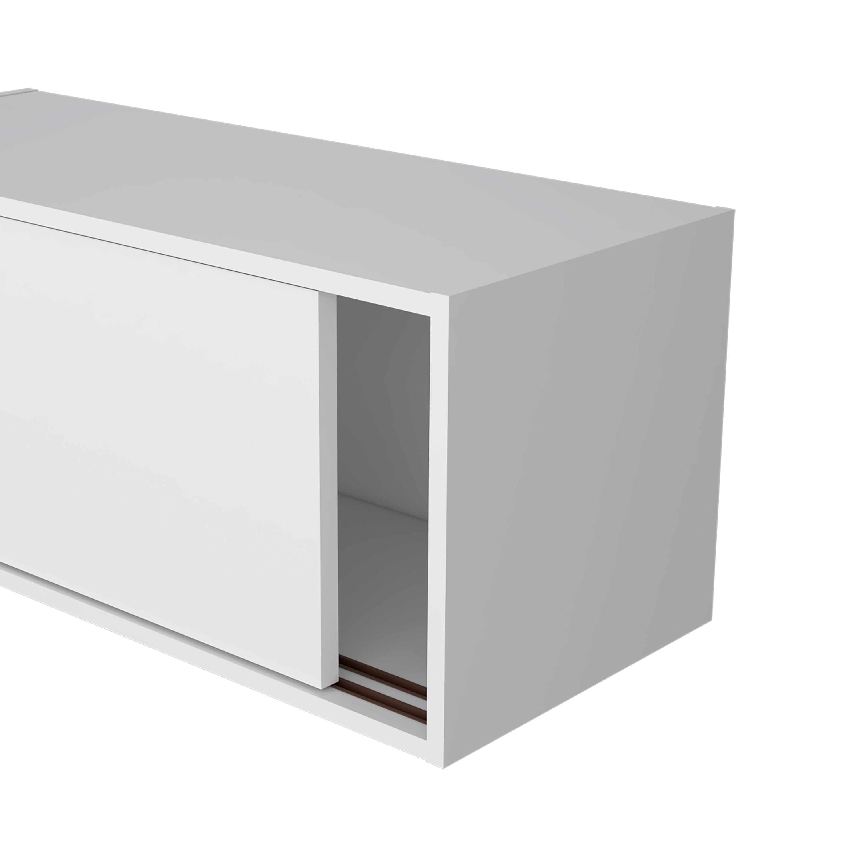 Slana Wall Cabinet, 2 Sliding doors, 1 Shelf, White - Luciddepo