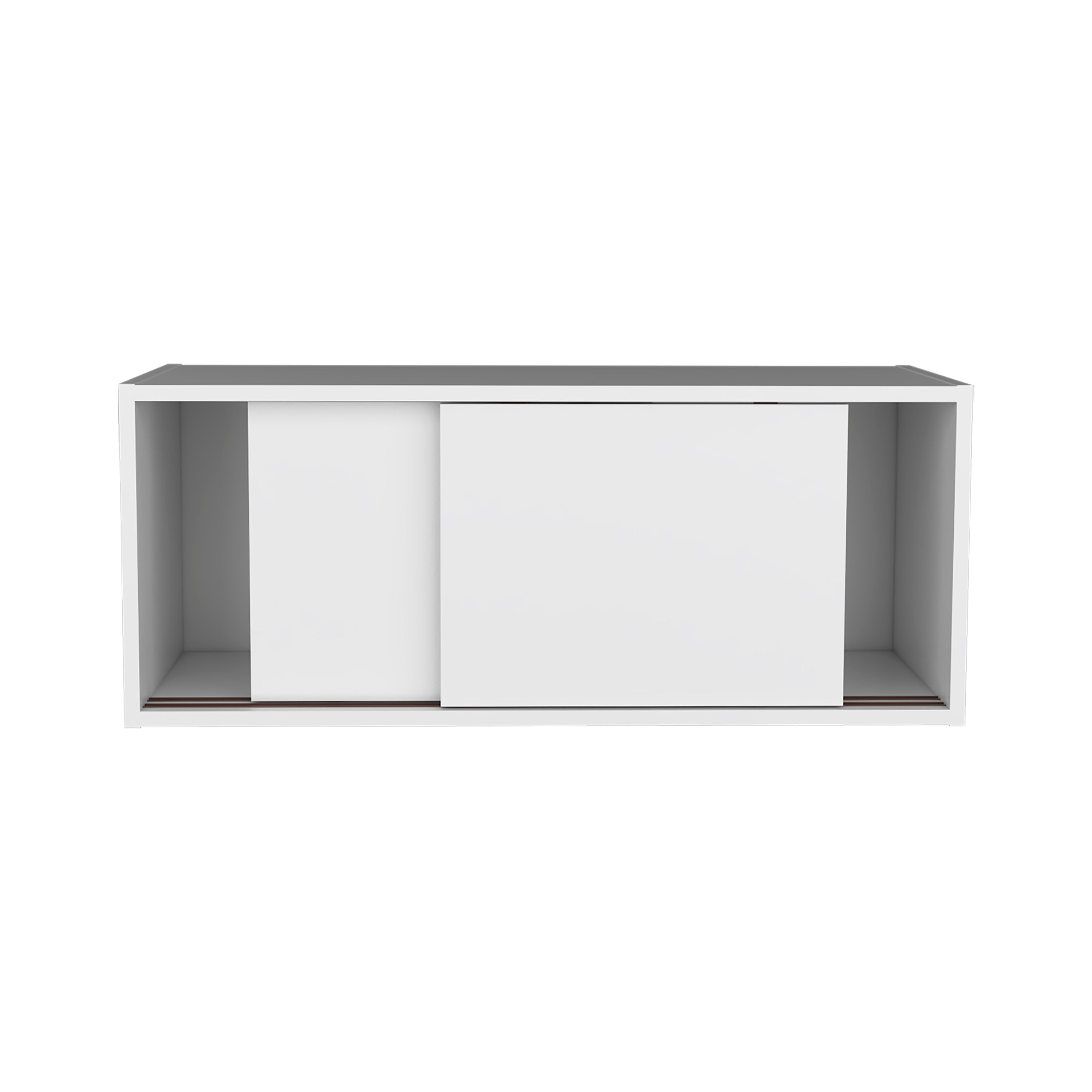 Slana Wall Cabinet, 2 Sliding doors, 1 Shelf, White - Luciddepo