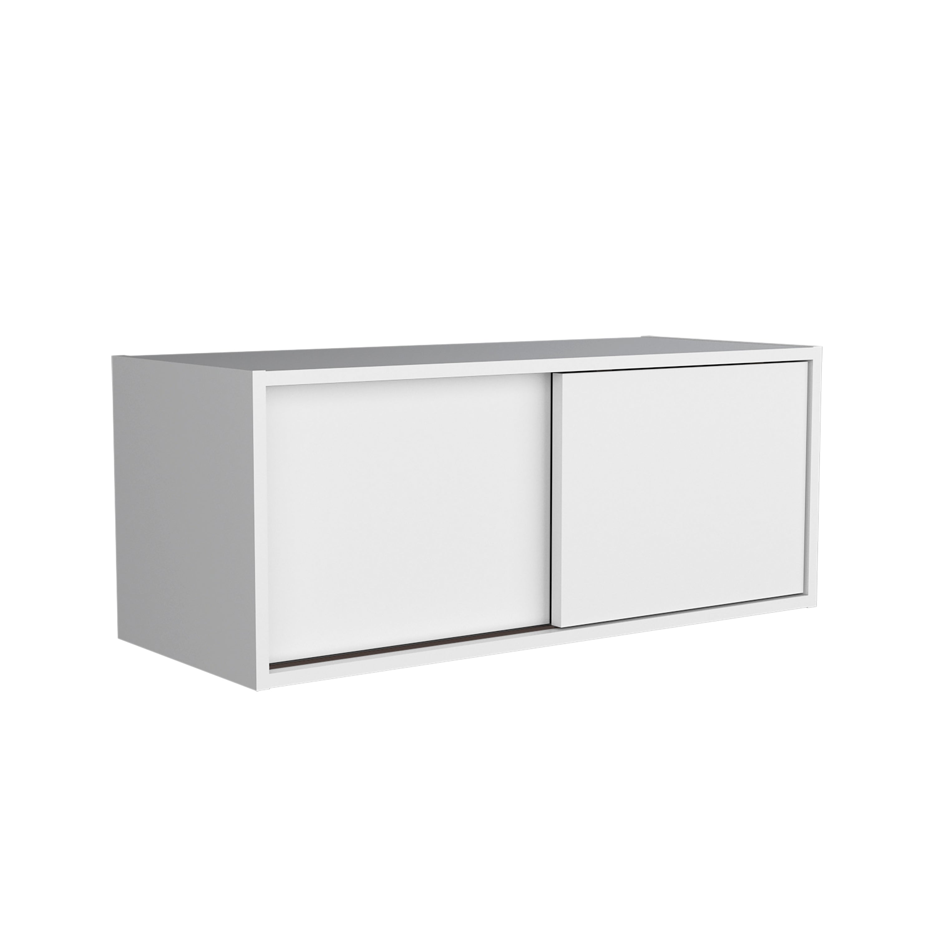 Slana Wall Cabinet, 2 Sliding doors, 1 Shelf, White - Luciddepo