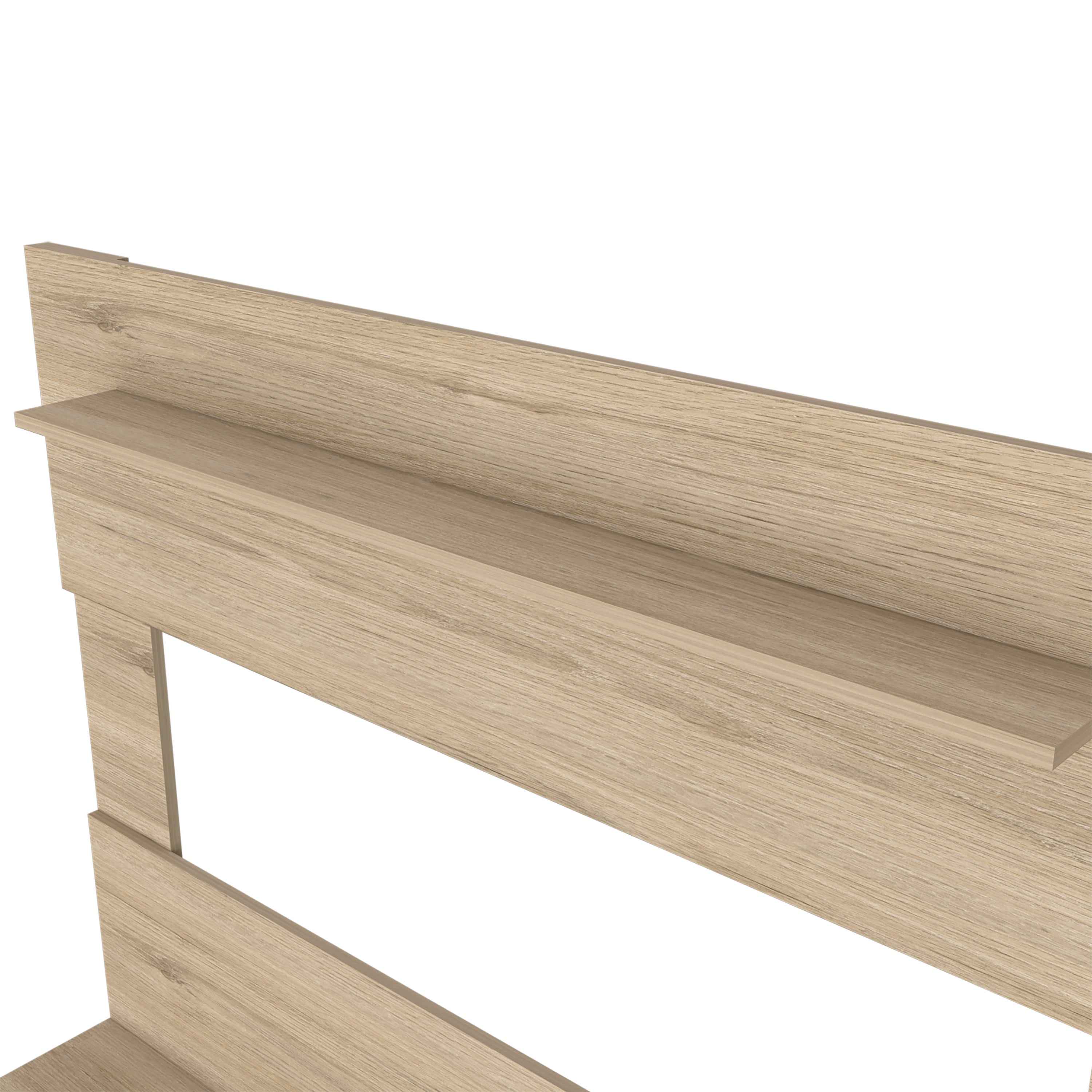 Baden Floating Entertainment Center for TV´s up 55", Space For TV, One Superior Shelf, Two Shelves, Light Pine