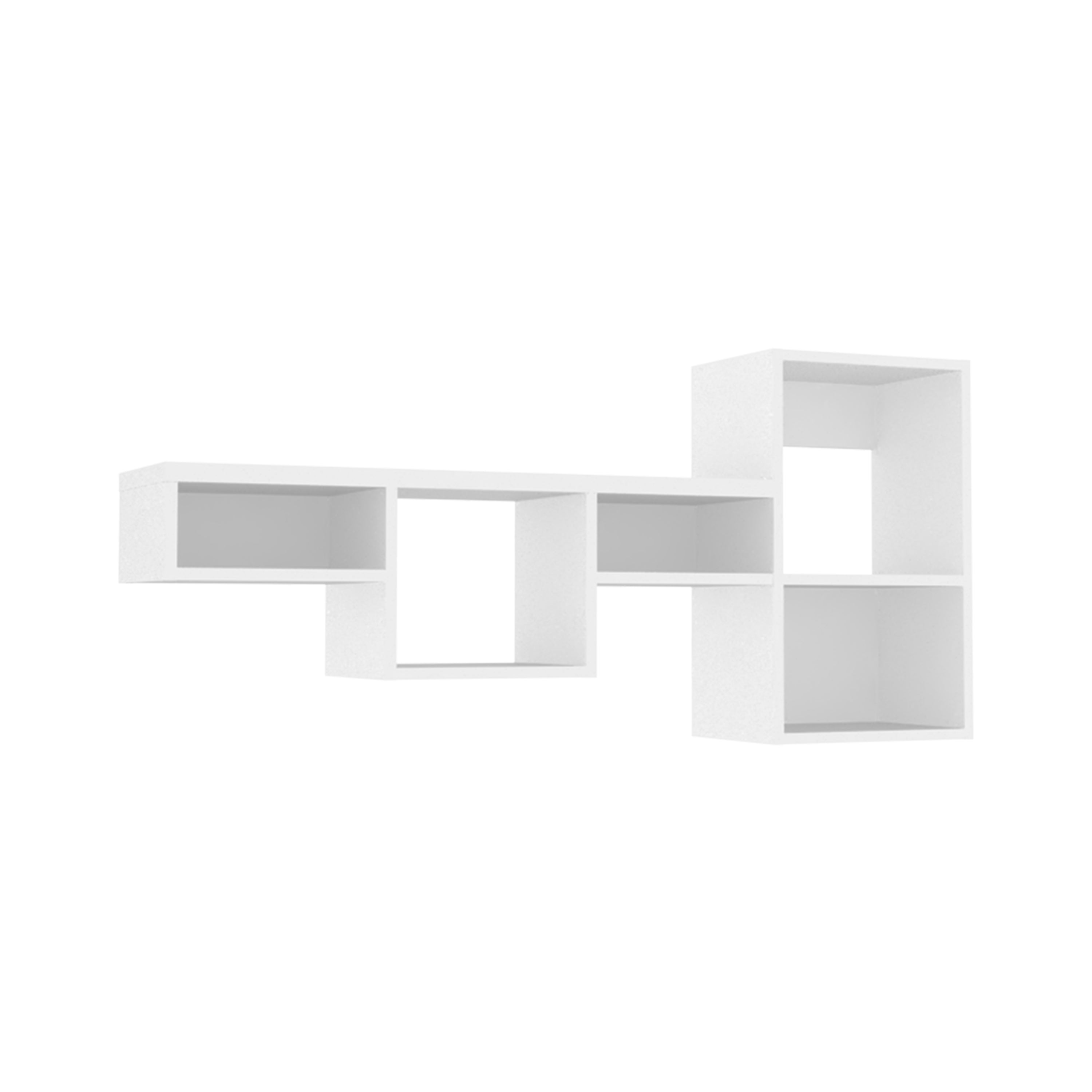 Norman Shelf, 7 Shelves, White - Luciddepo