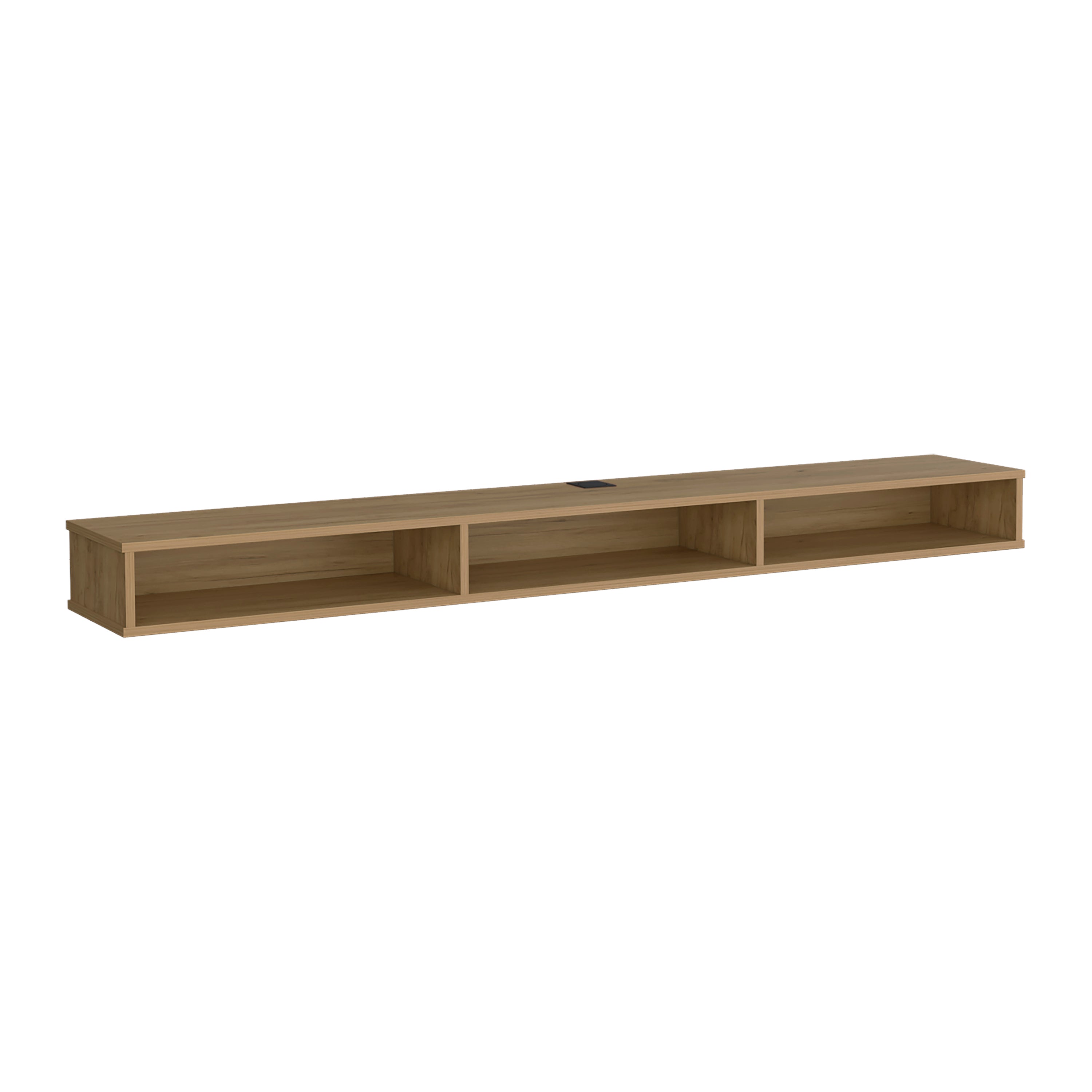 Northport Tv Stand, 3 Shelves, Natural Oak - Luciddepo