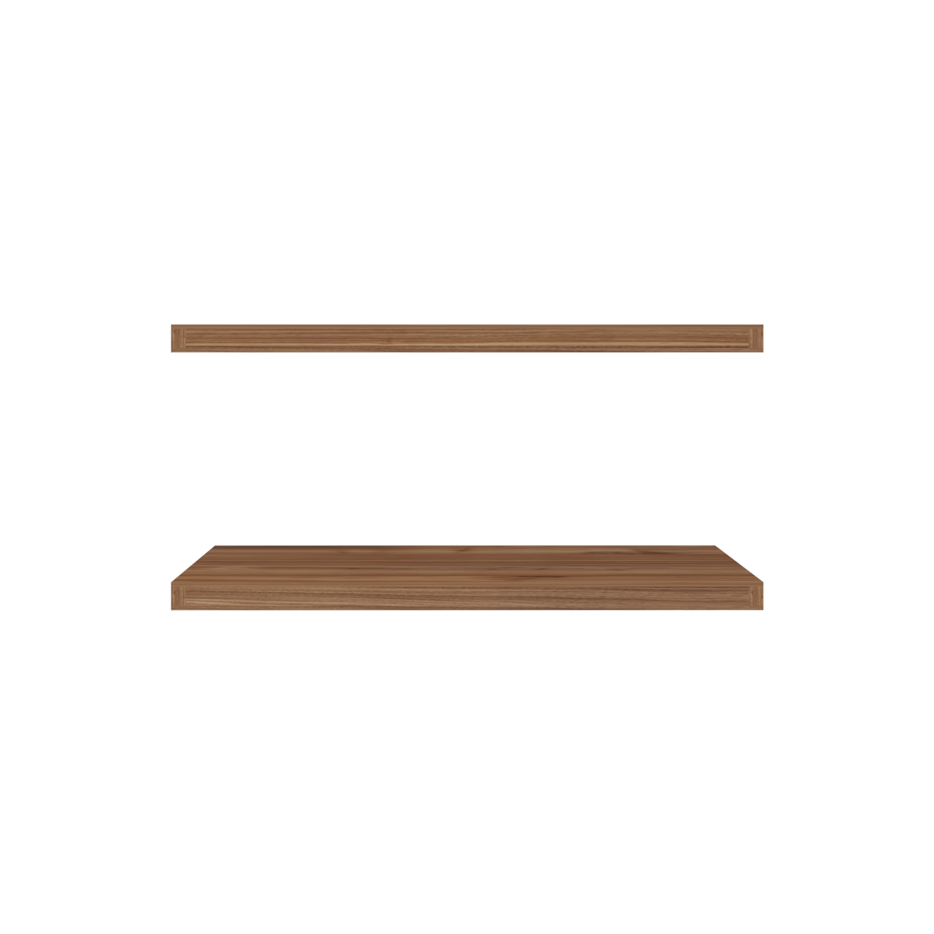 Belville Floating Shelves, 2 Shelves, 1.50" H, Mahogany - Luciddepo