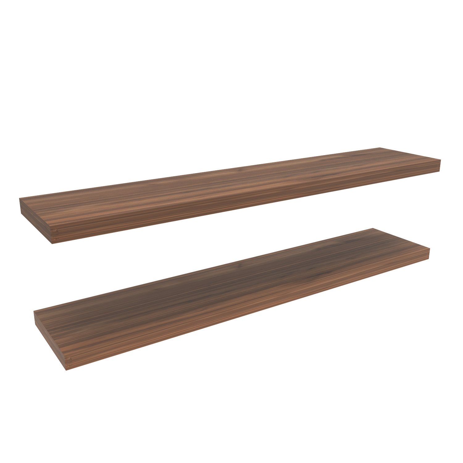 Pantego Floating Shelves with 1 Shelf, Mahogany - Luciddepo