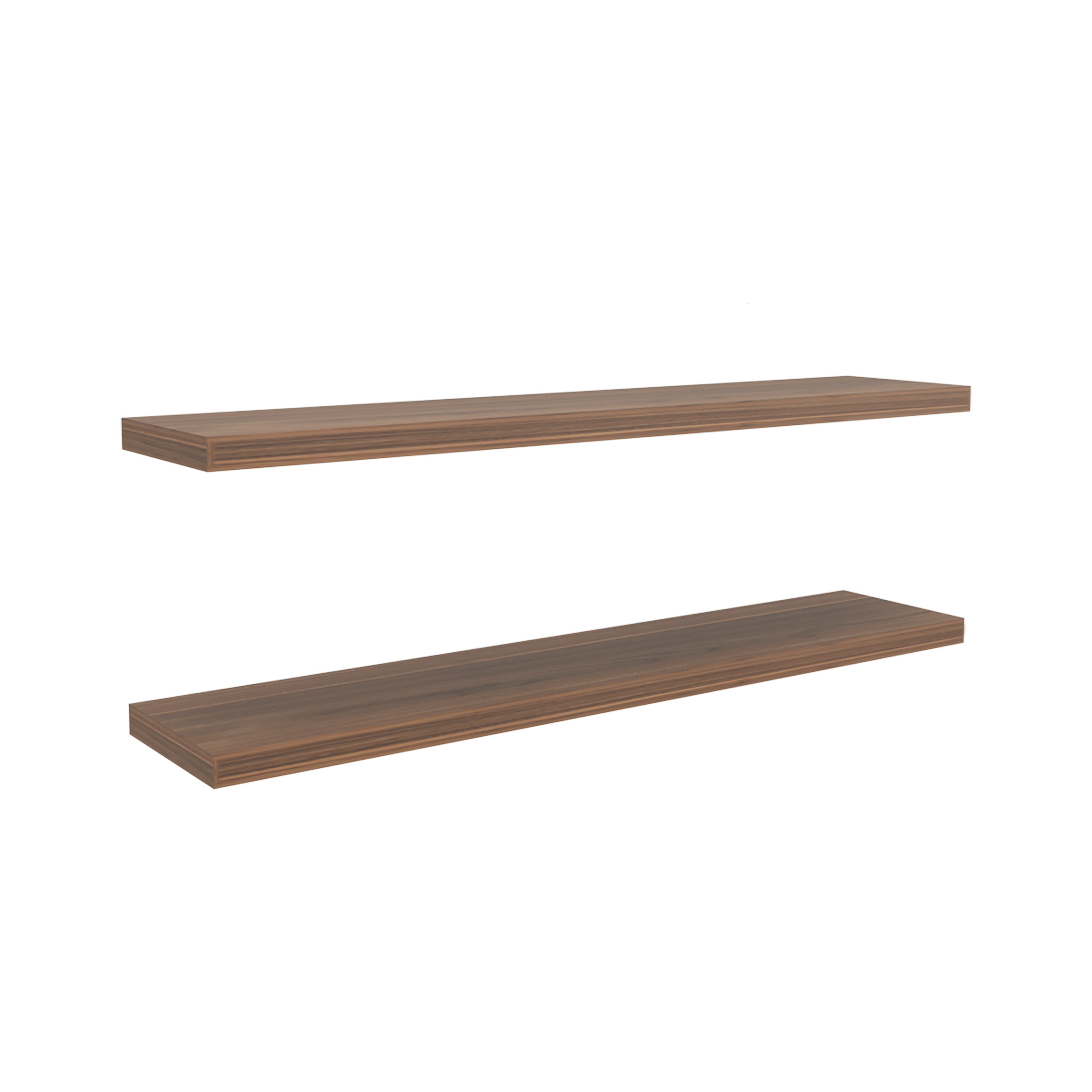 Pantego Floating Shelves with 1 Shelf, Mahogany - Luciddepo