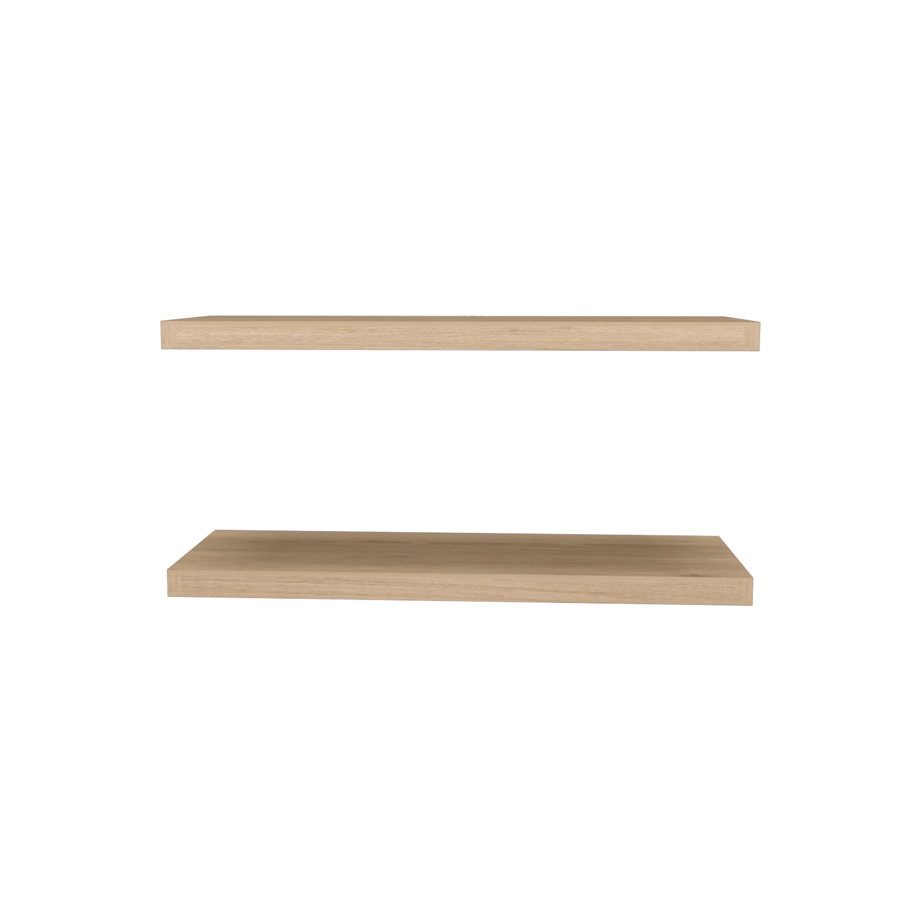 Belville Floating Shelves, 2 Shelves, 1.50" H, Light Pine - Luciddepo