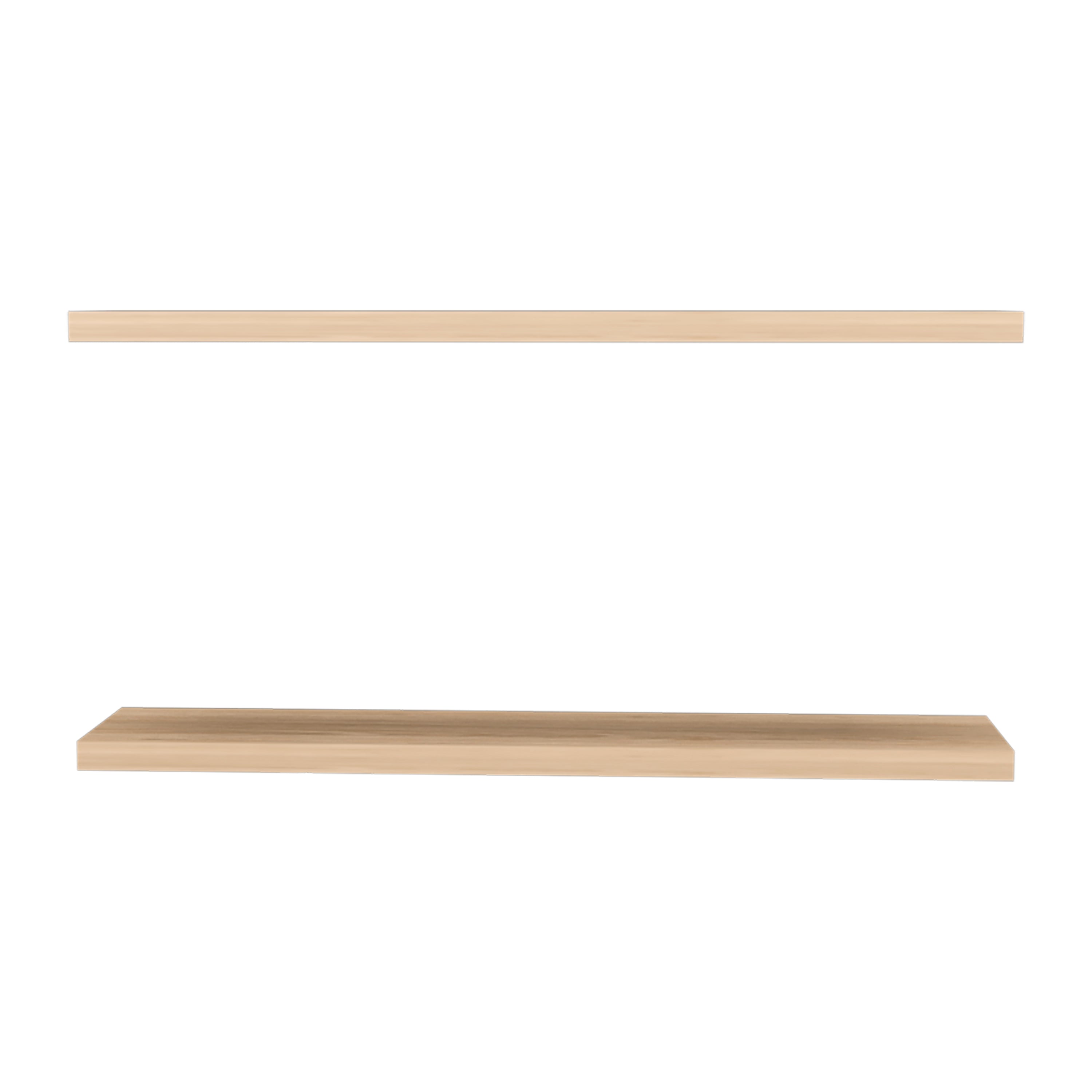 Pantego Floating Shelves with 1 Shelf, Light Pine - Luciddepo