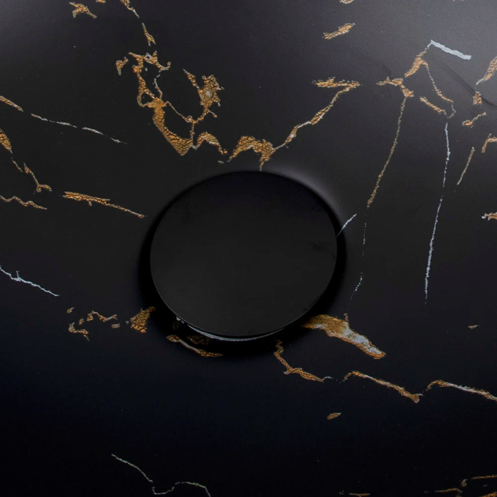 Bathroom, Sink, Vanity Sinks Tops, Vessel Sink, Ceramic Sink Bowl, Waterfall Faucet, Modern, Above Counter, 16 Inch, Black, Marble, White, Gold, Sand