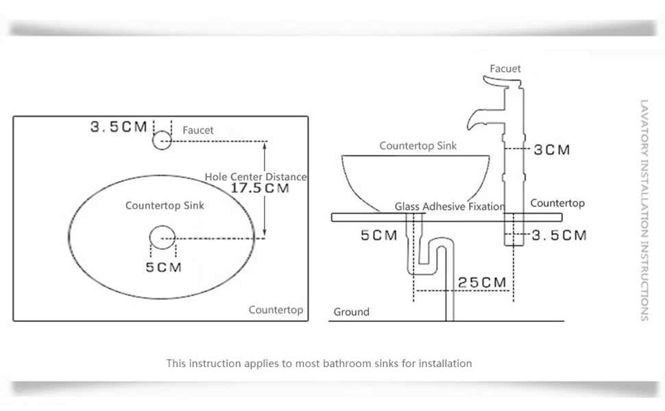 Bathroom, Sink, Vanity Sinks Tops, Vessel Sink, Ceramic Sink Bowl, Waterfall Faucet, Modern, Above Counter, 16 Inch, Black, Marble, White, Gold, Sand