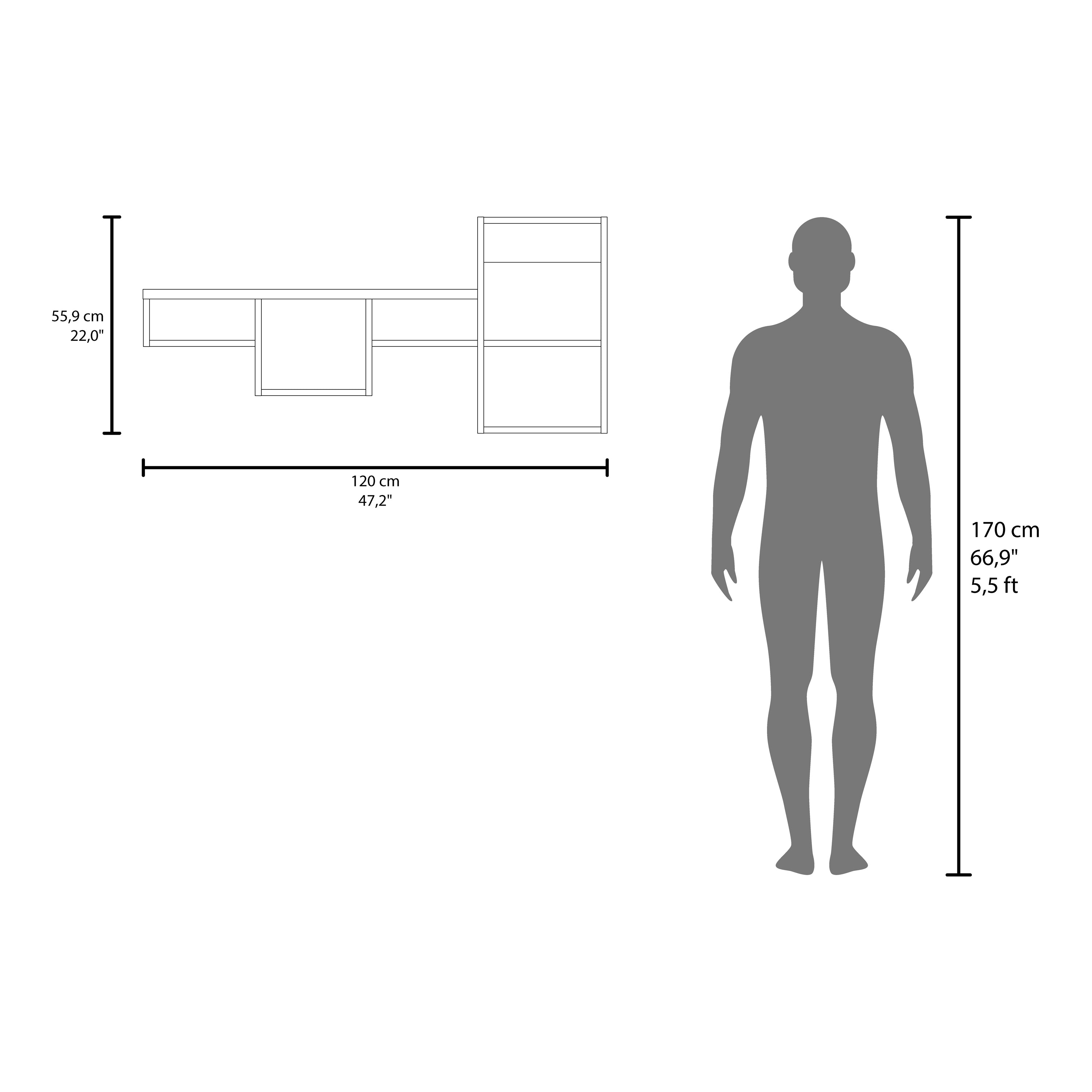 Norman Shelf, 7 Shelves, White - Luciddepo
