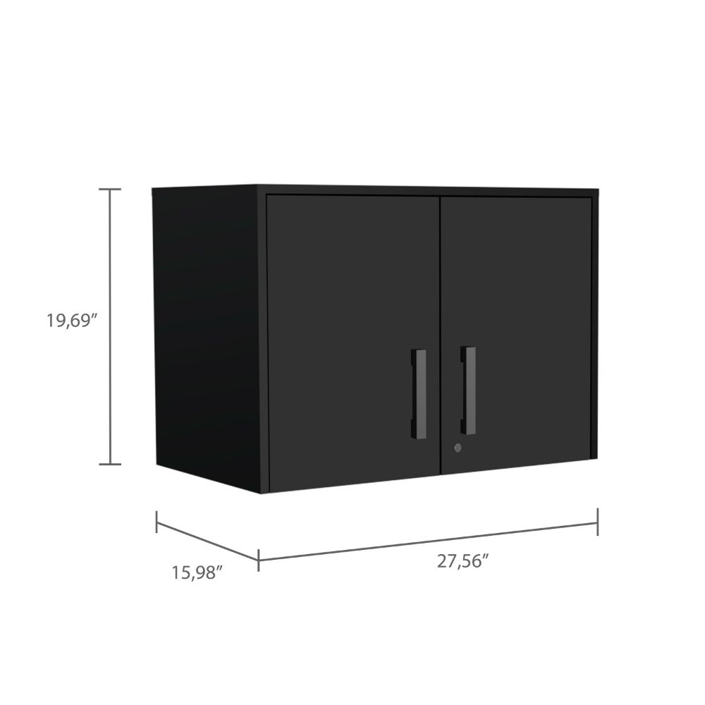 Danbury Storage Cabinet-Wall Cabinet, Black - Luciddepo