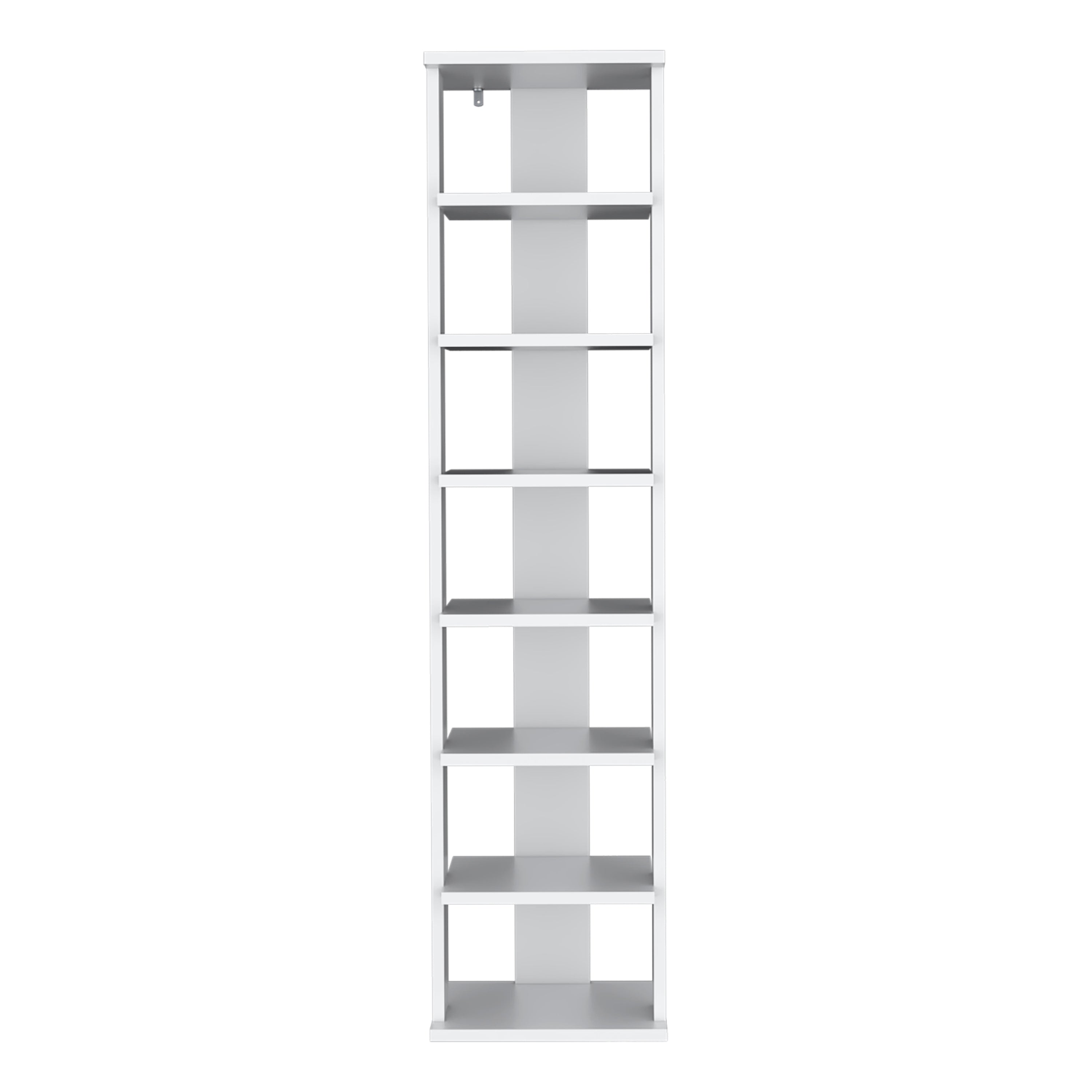 Glacier Shoe Rack, 7 Shelves, White - Luciddepo