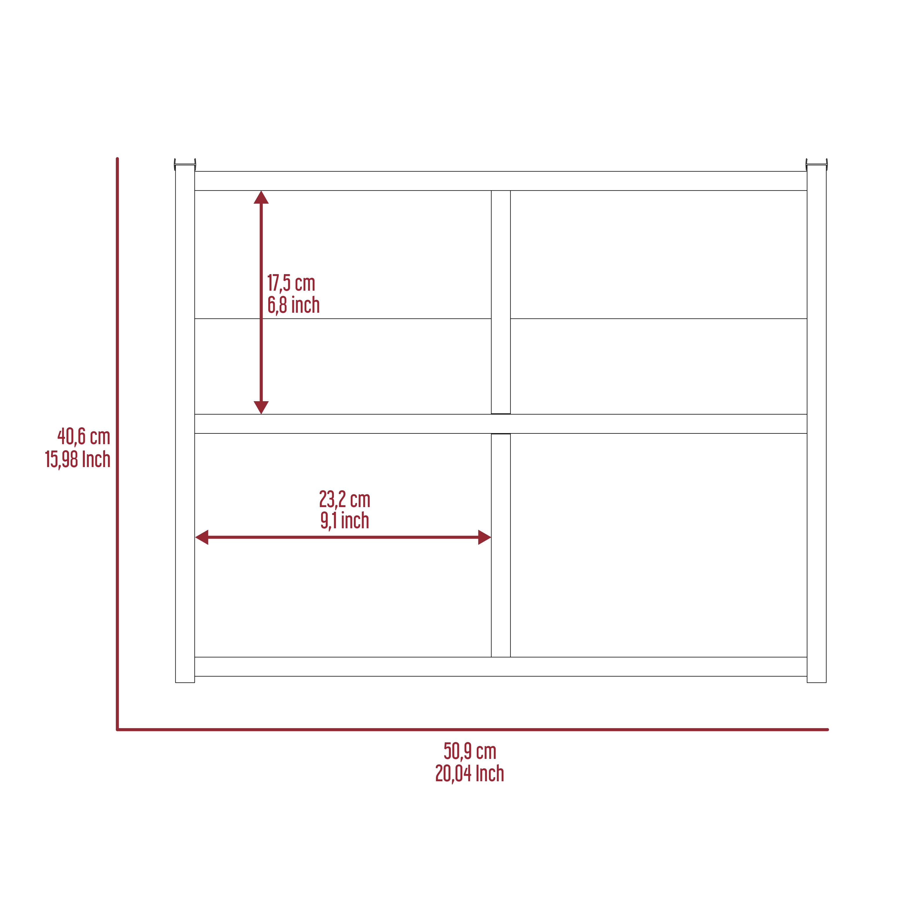 Modena Entryway Stackable Storage Unit, Eight Cubbies For Shoes, Eight Shoes Capacity, Carbon Espresso / Mahogany - Luciddepo