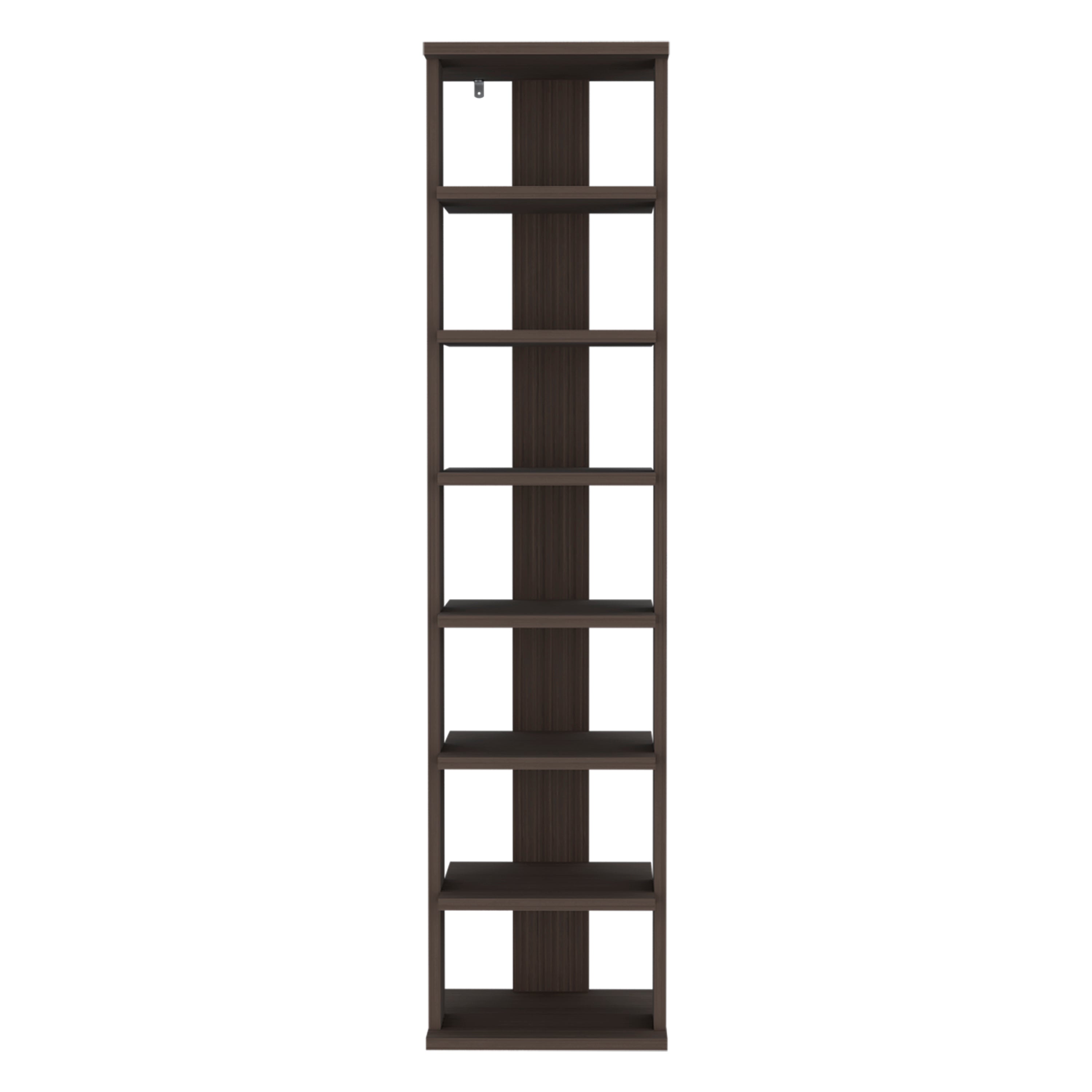 Glacier Shoe Rack, 7 Shelves, Gray Walnut - Luciddepo