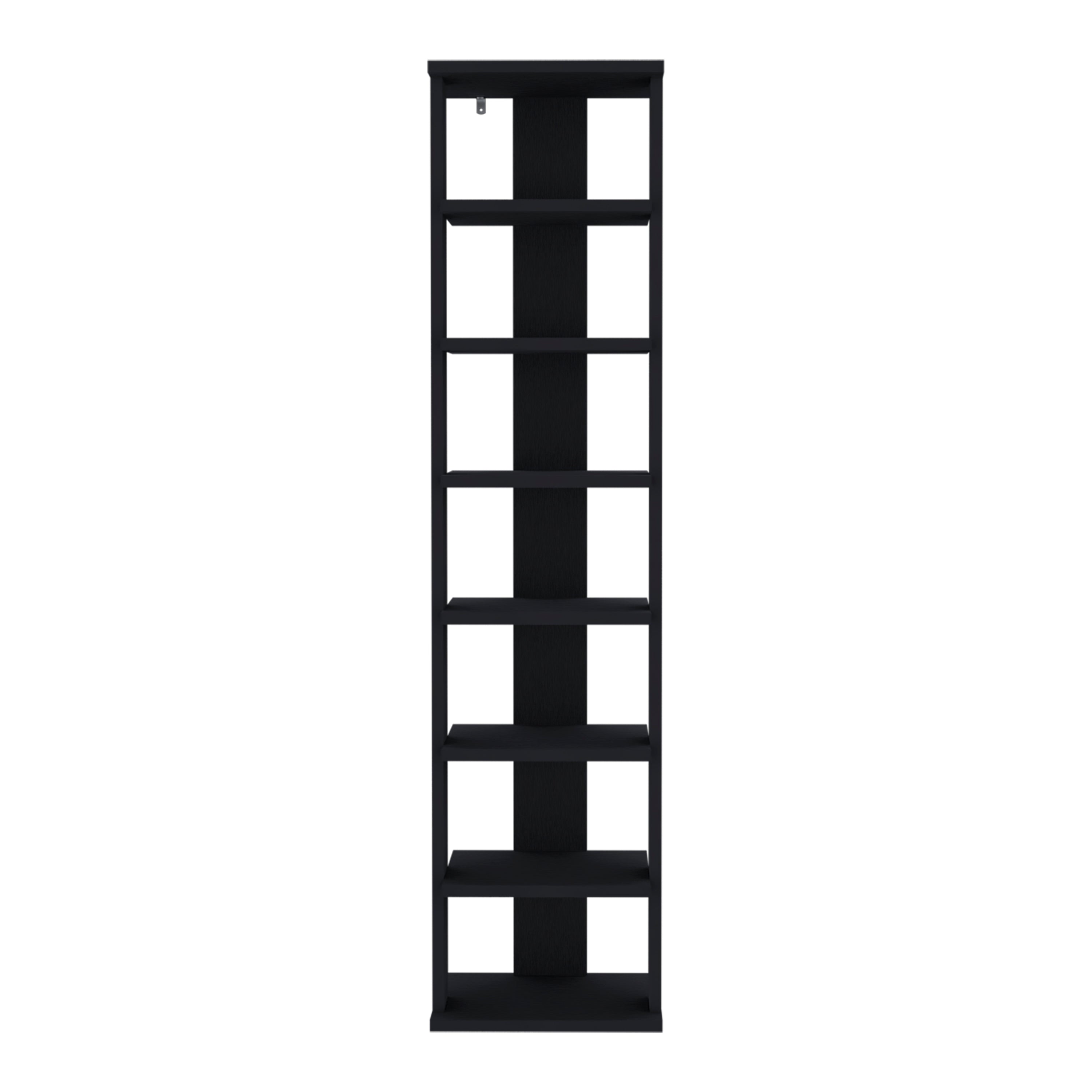 Glacier Shoe Rack, 7 Shelves, Black - Luciddepo