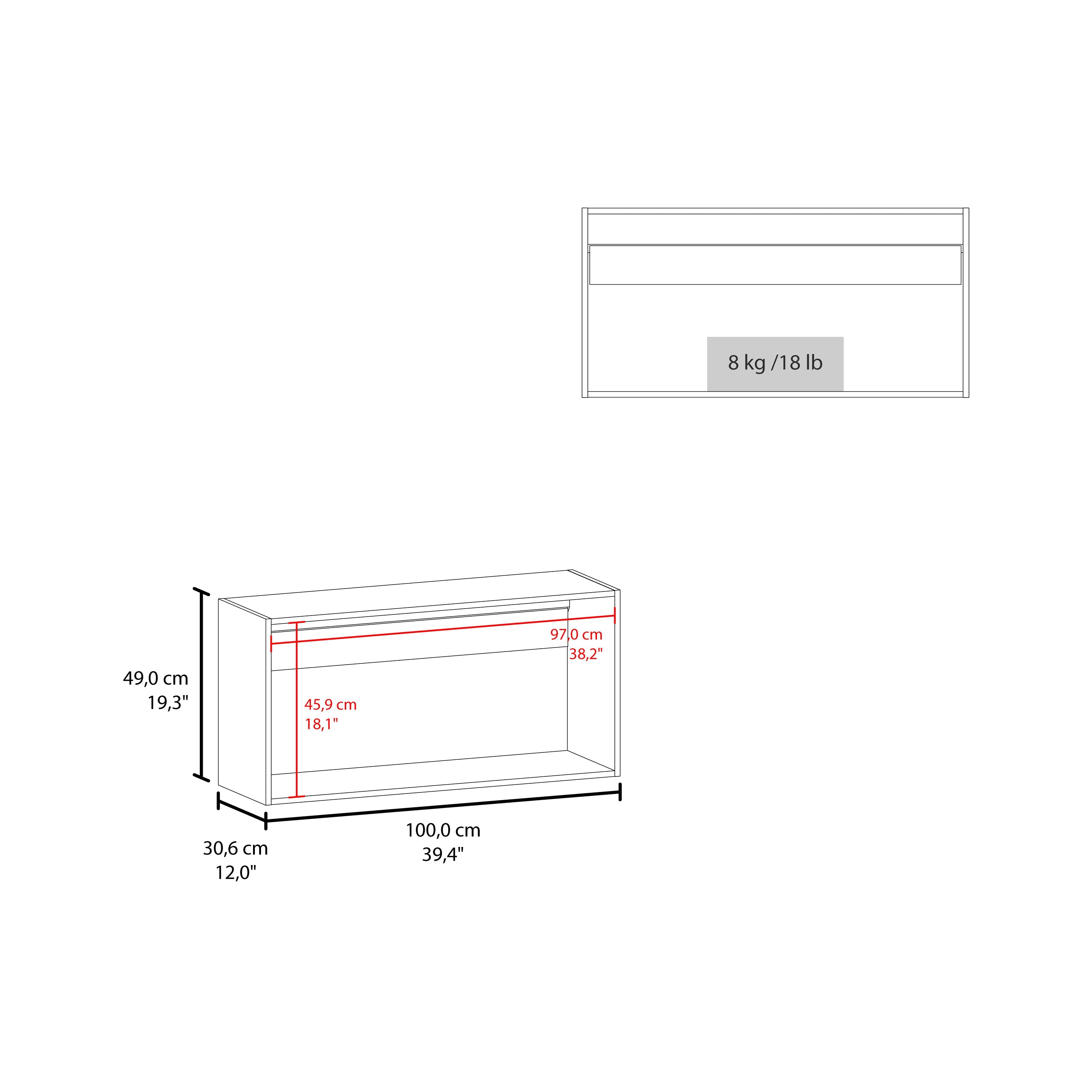 Burbank Wall Cabinet, 2 Doors, White - Luciddepo