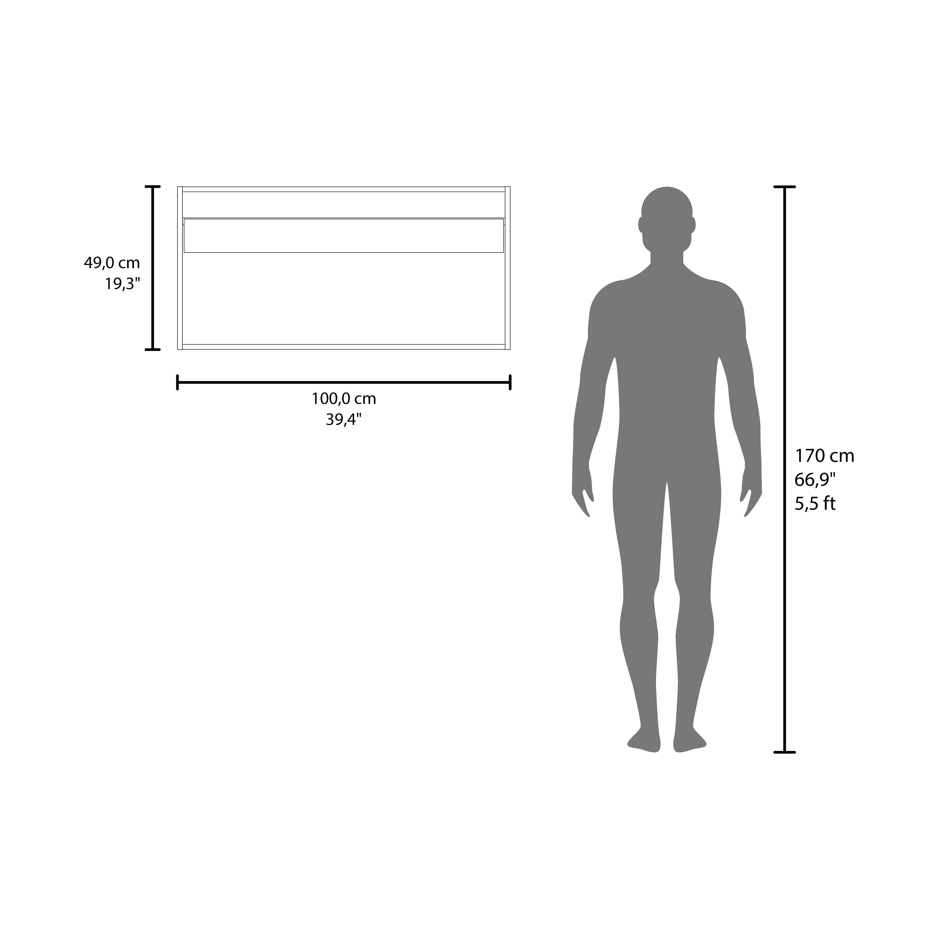 Burbank Wall Cabinet, 2 Doors, Black Wengue - Luciddepo