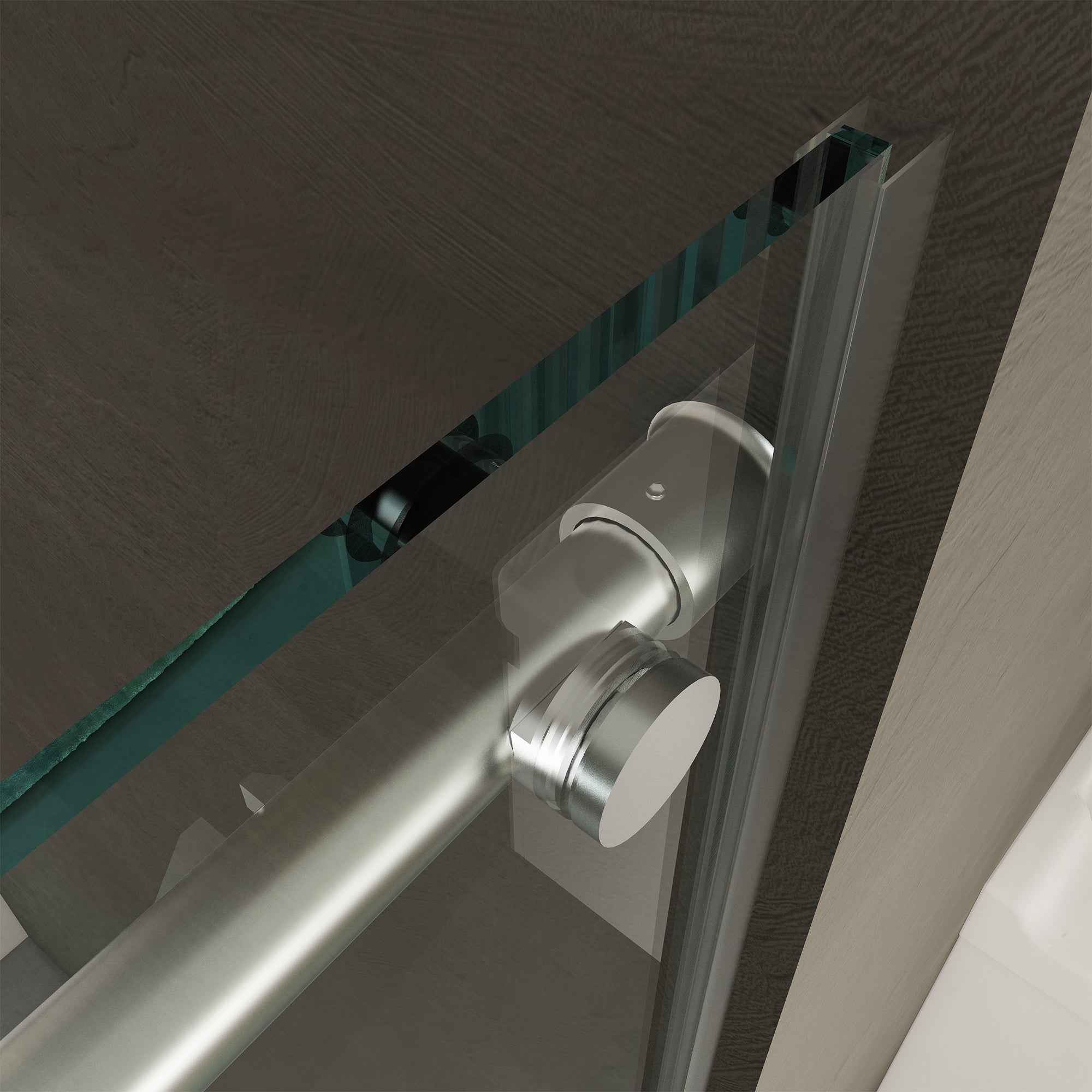 Frameless Double Sliding Shower Door 56"-60"W x 70"H, 8mm SGCC Clear Tempered Glass, Chrome Finished - Luciddepot