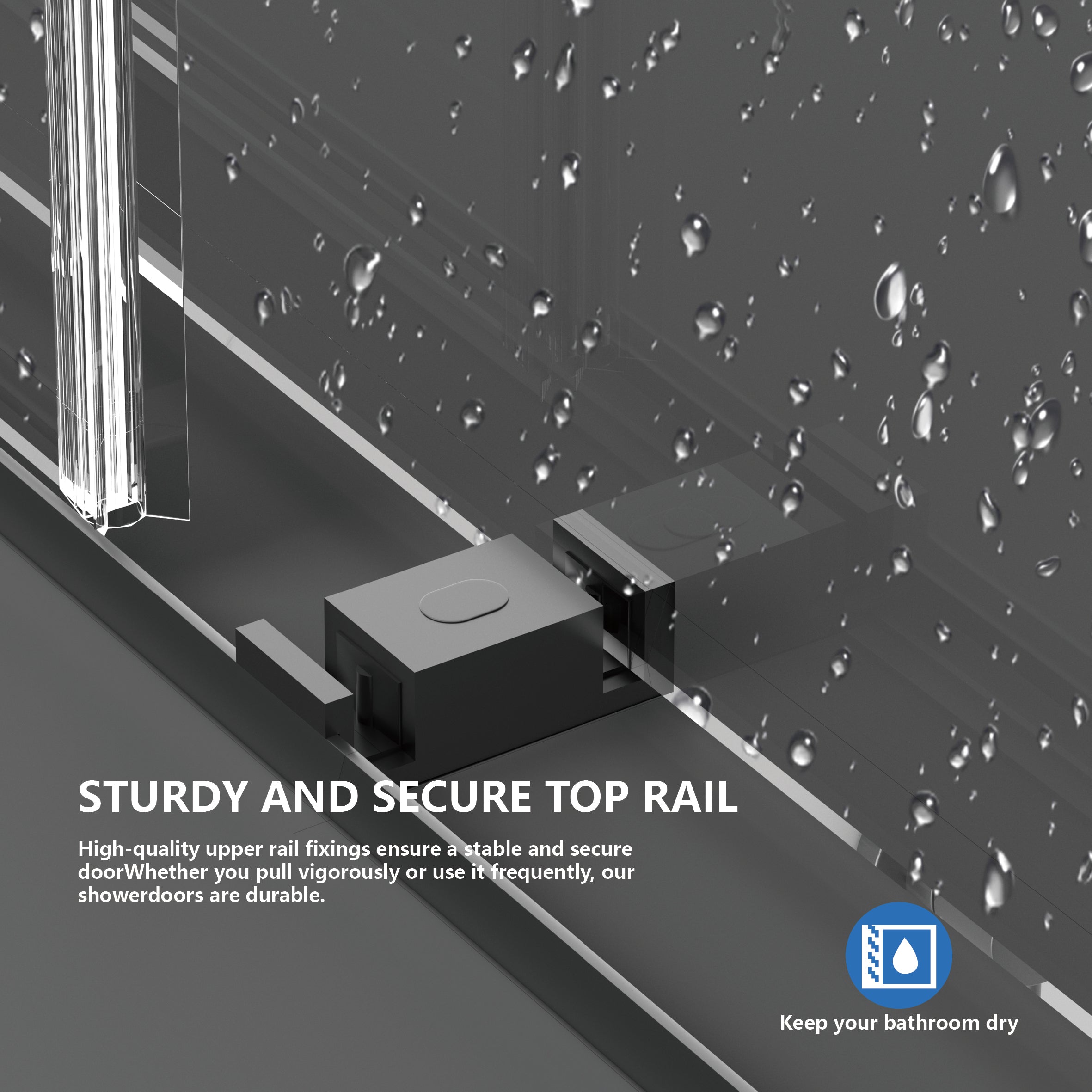 Frameless Double Sliding Shower Door 55"-59"W x 72"H, 8mm Thick SGCC Clear Premium Tempered Glass, Matte Black - Luciddepot