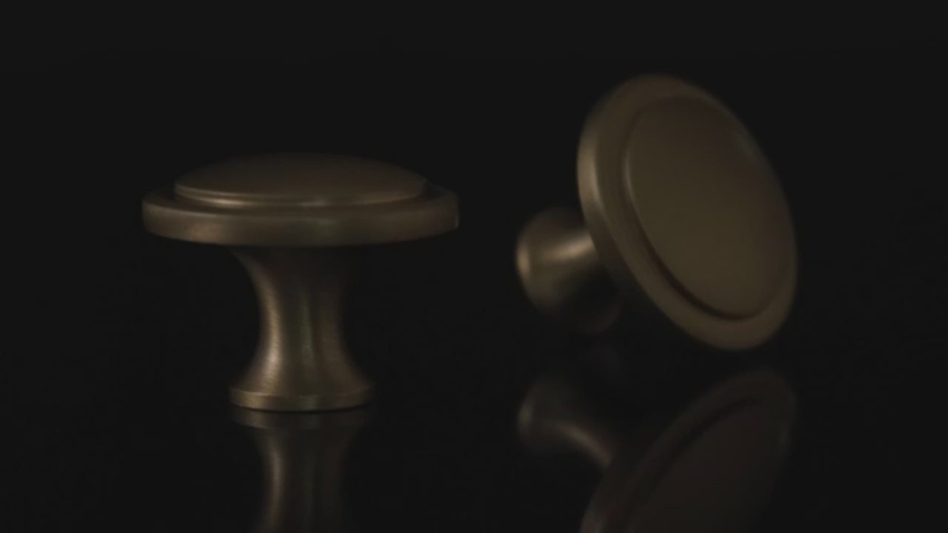 Gold Kitchen Cabinet Knobs, Solid Brass Knobs for Dresser Drawer, Minimalist Bathroom Cabinet Pulls, Modern Furniture Hardware, Brushed Finish (Semicircle/Round/Mushroom/Step)