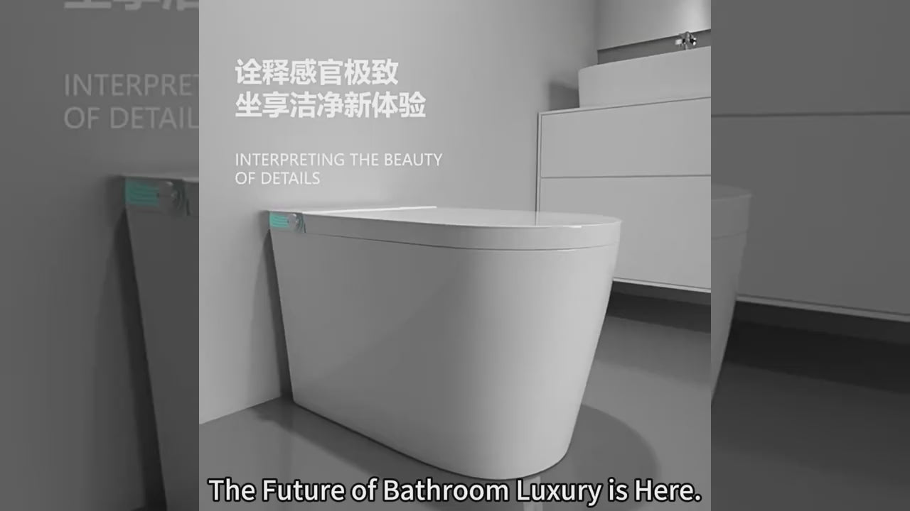 Modern Luxury Automatic Flush Intelligent Toilet Remote Control Floor Mounted Bidet S-Trap Drainage Advanced Seat Heating